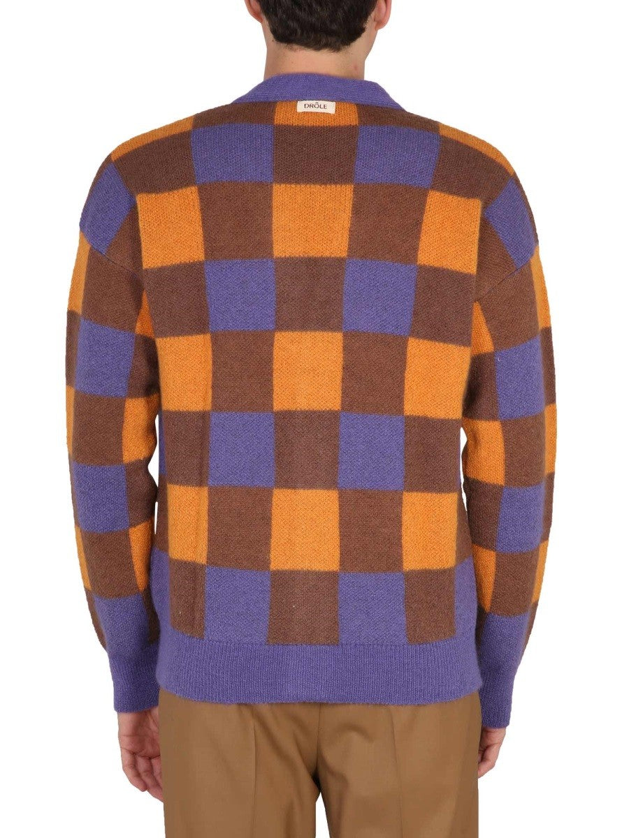 CHECK PATTERN CARDIGAN