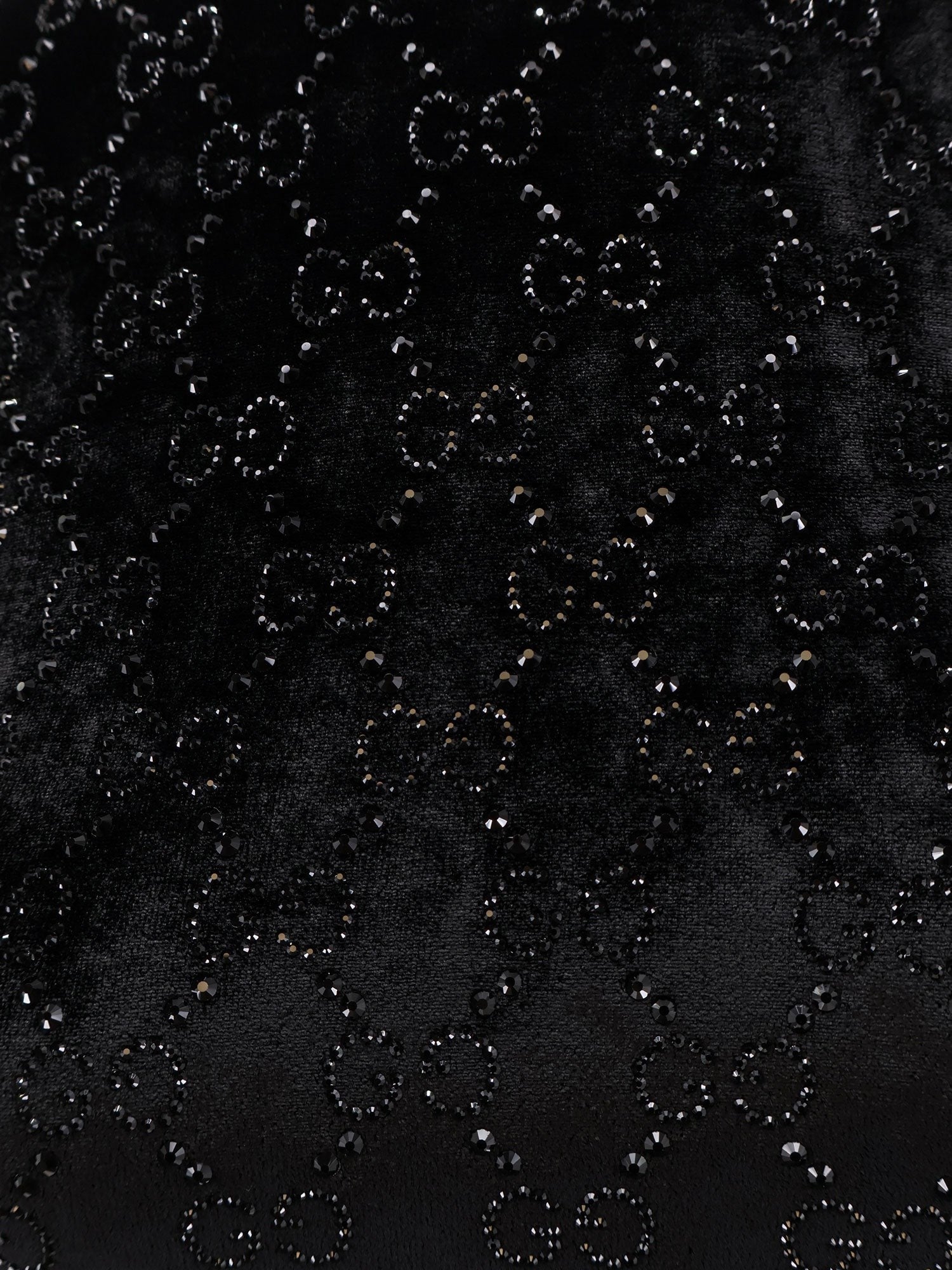 Chenille top with all-over crystal GG motif