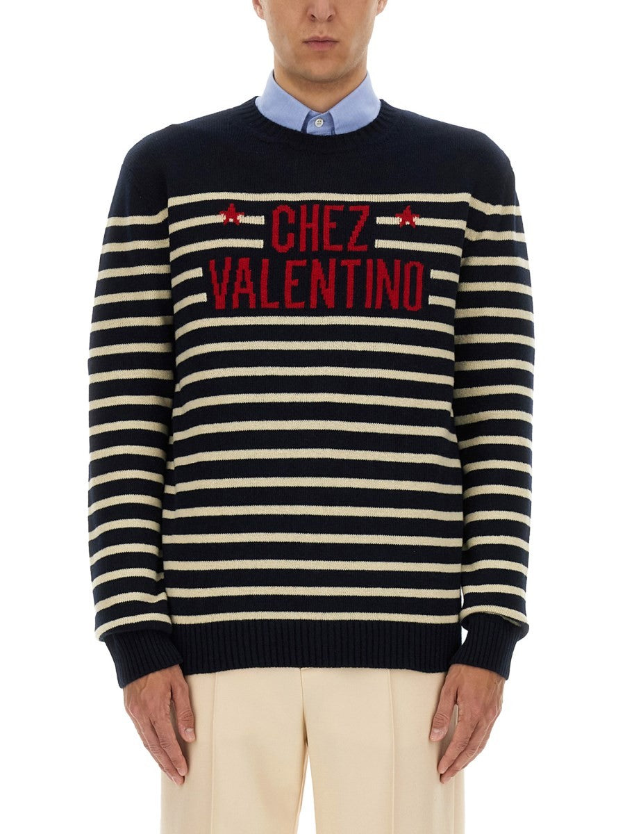 "CHEZ VALENTINE" WOOL SWEATER