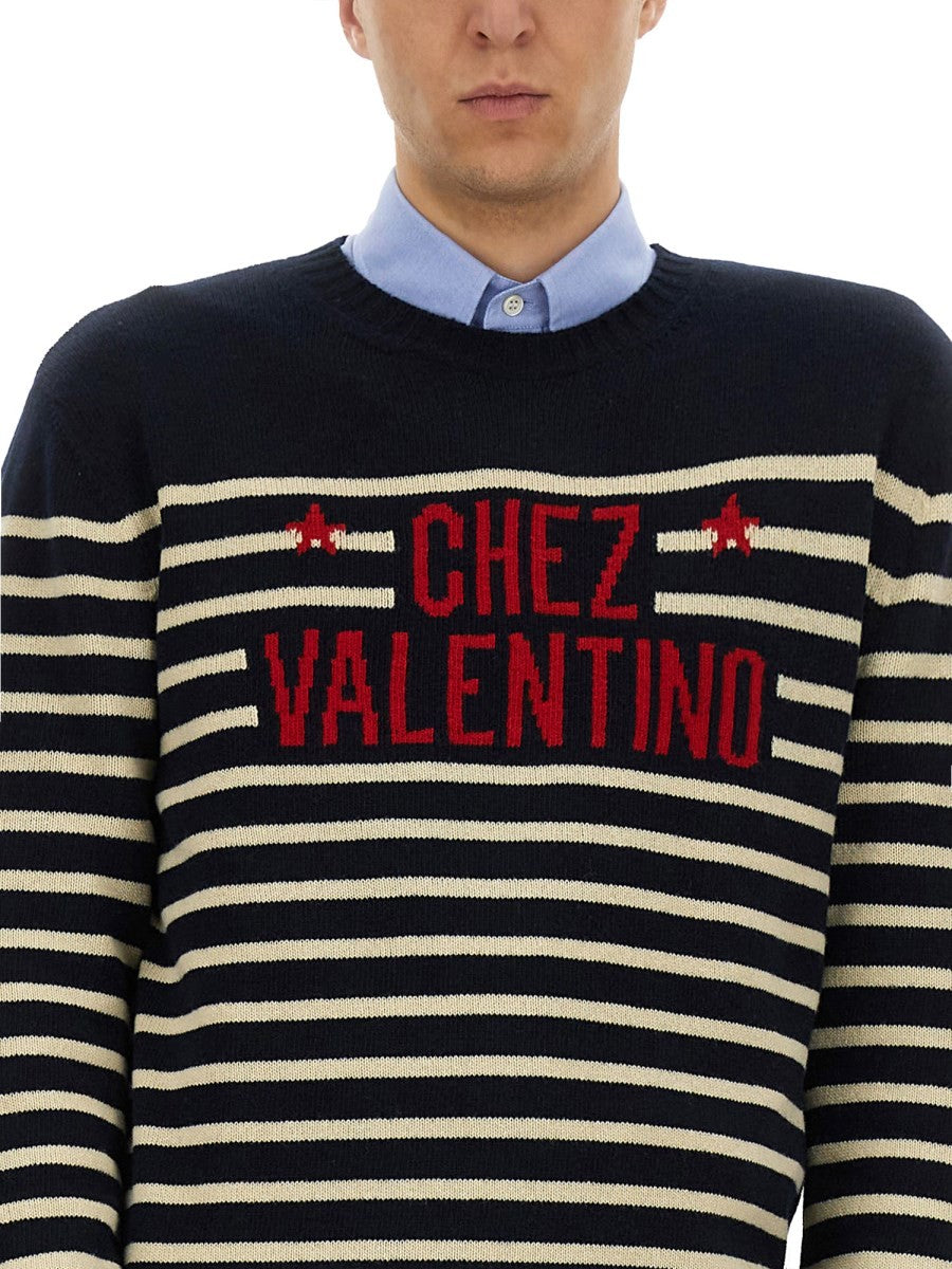"CHEZ VALENTINE" WOOL SWEATER