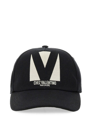 "CHEZ VALENTINO" EMBROIDERED BASEBALL CAP