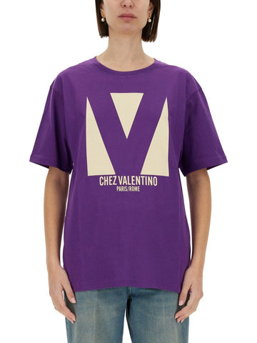 "CHEZ VALENTINO" PRINT T-SHIRT