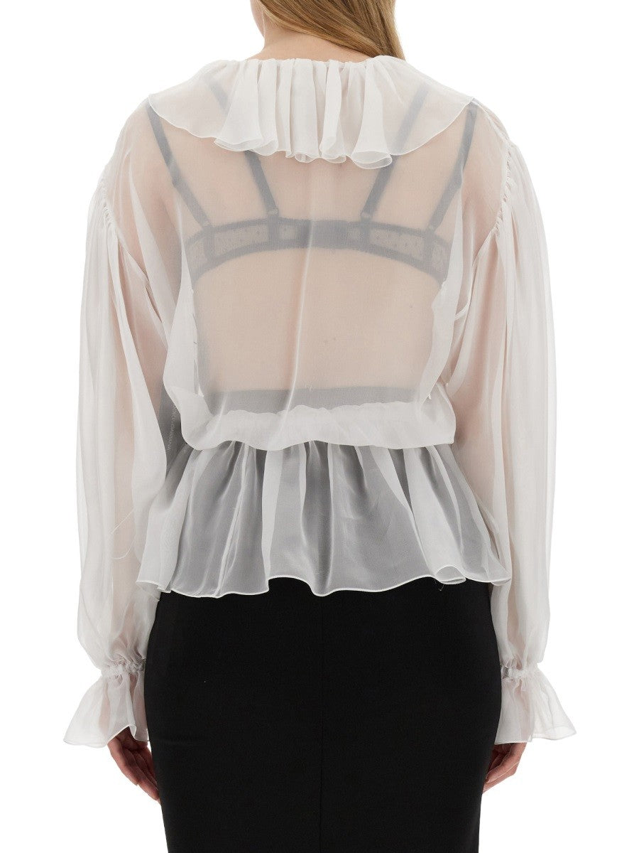 CHIFFON BLOUSE WITH RUFFLES