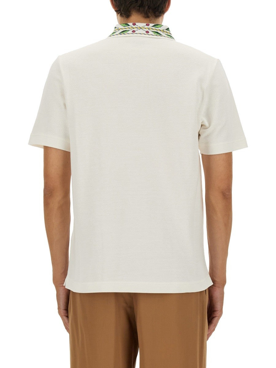 "CLASSIC LAUREL" PIQUE POLO SHIRT