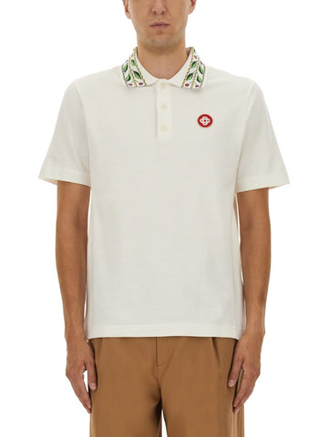 "CLASSIC LAUREL" PIQUE POLO SHIRT
