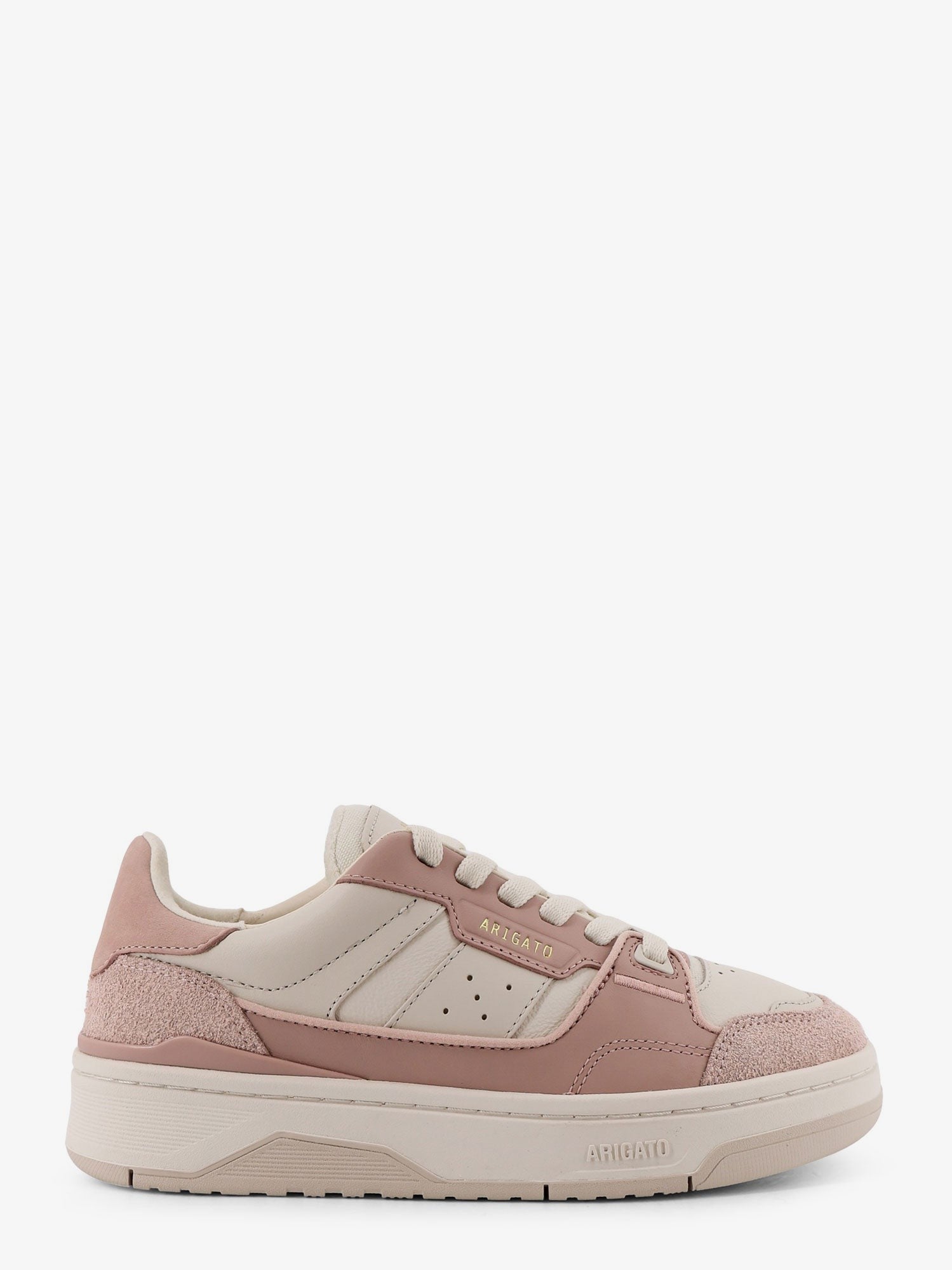 Clay low-top suede and leather sneakers