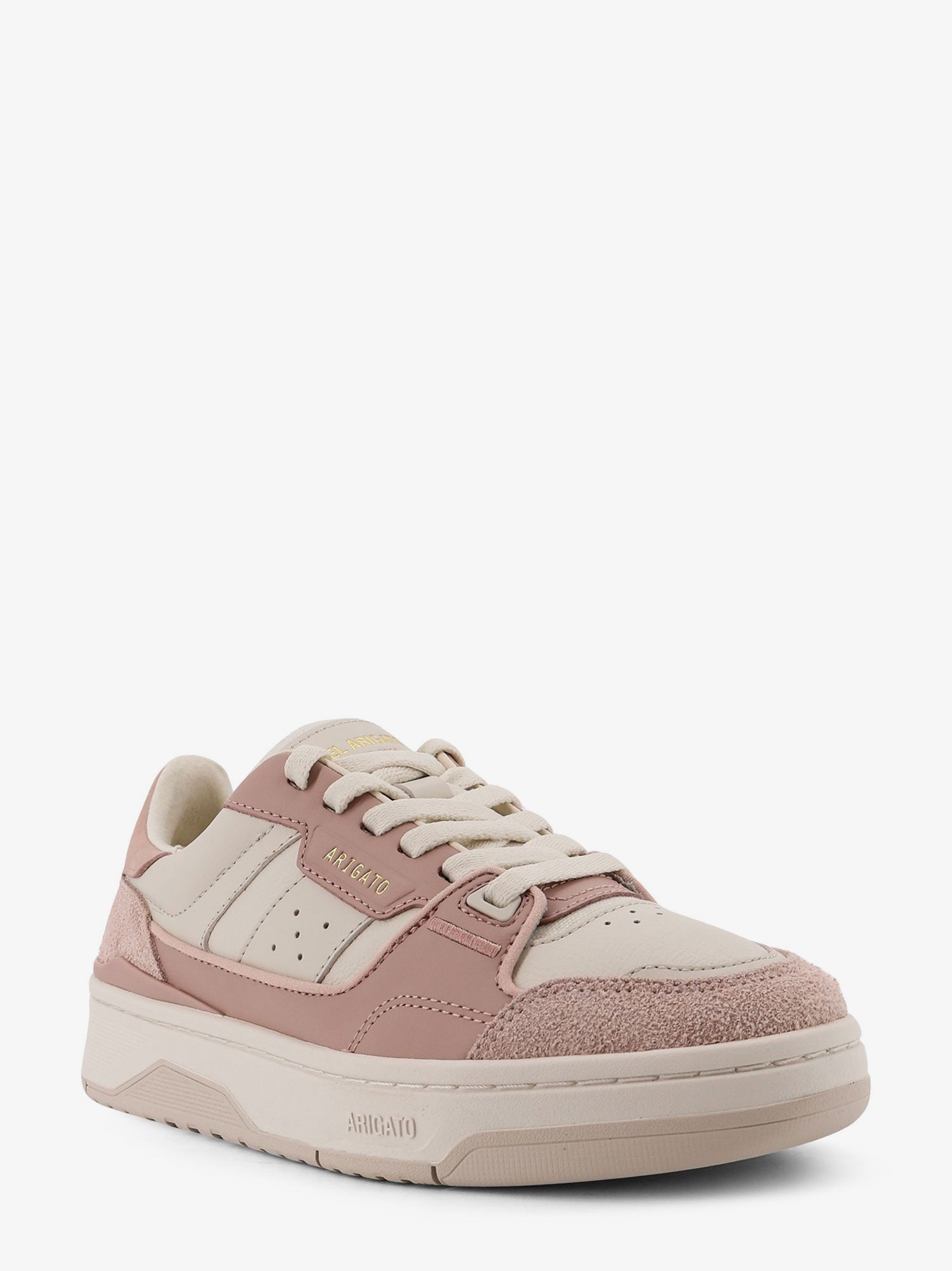 Clay low-top suede and leather sneakers