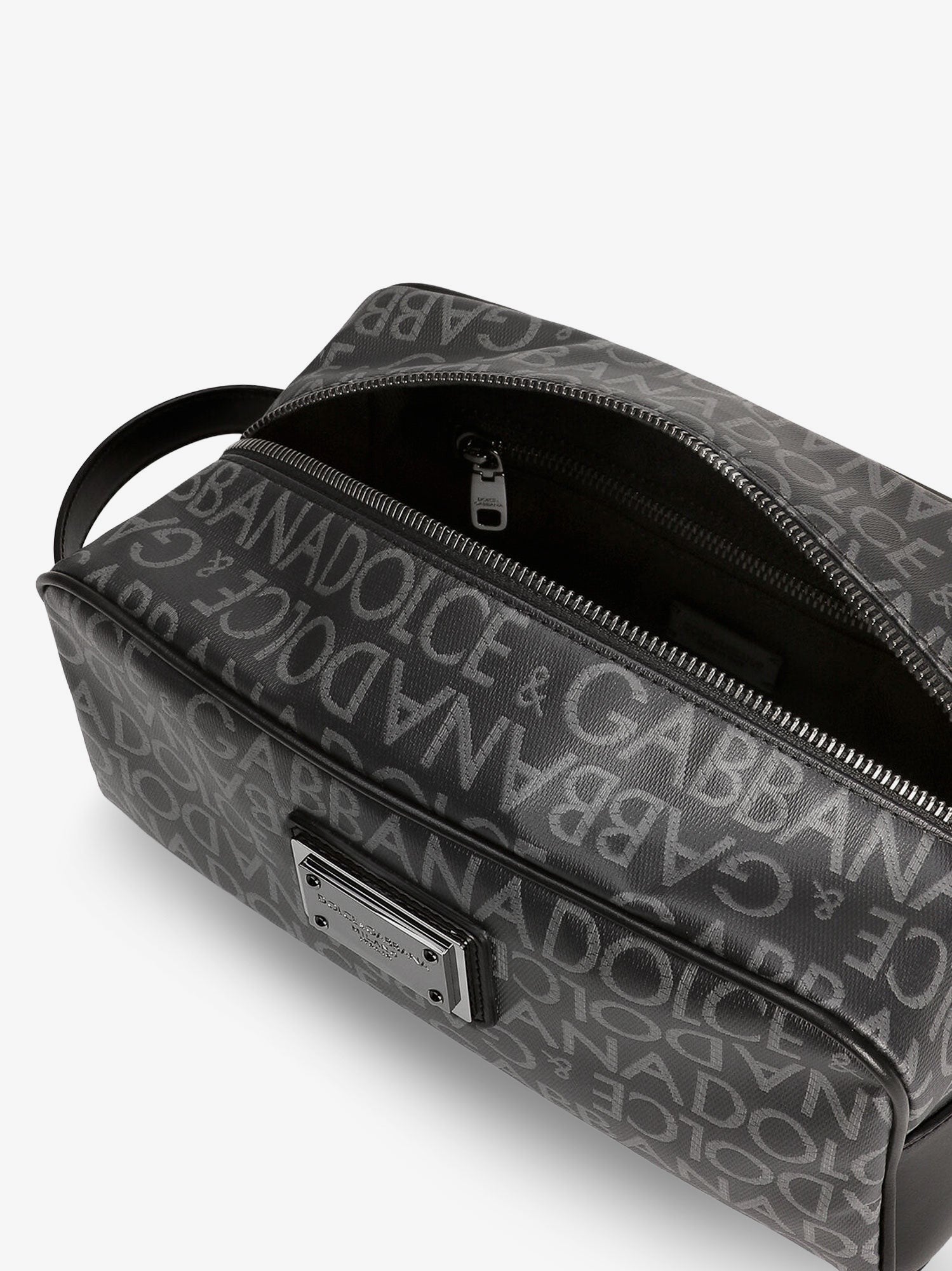 Coated canvas necessaire with all-over logo