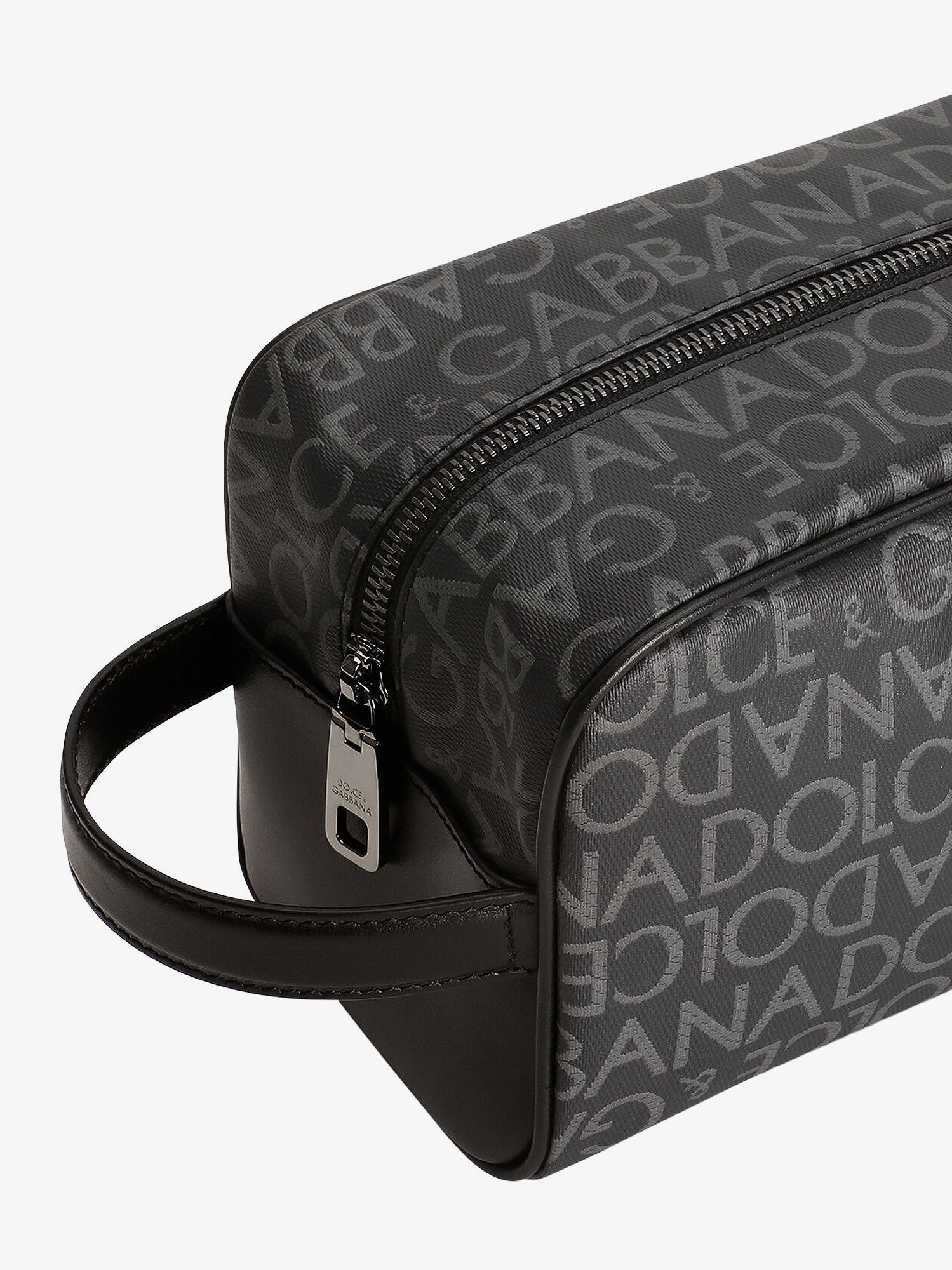 Coated canvas necessaire with all-over logo