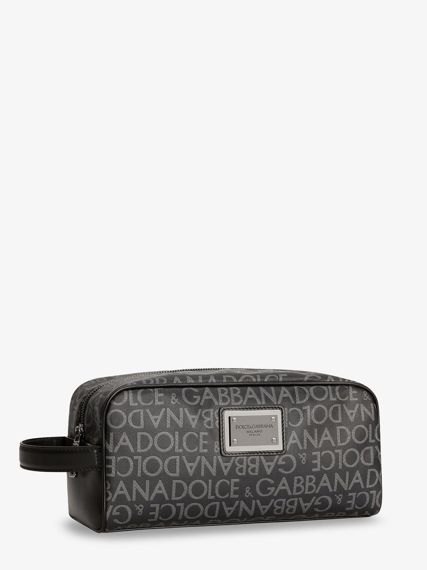 Coated canvas necessaire with all-over logo
