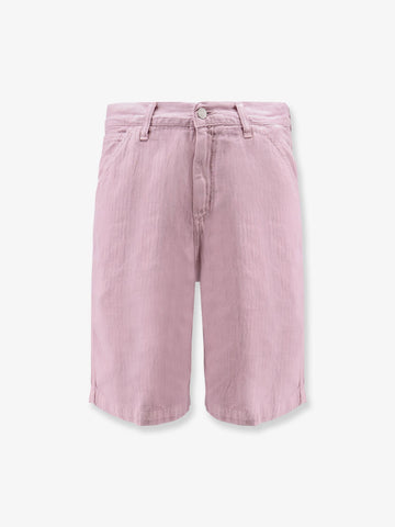 Cooper herringbone cotton and linen shorts