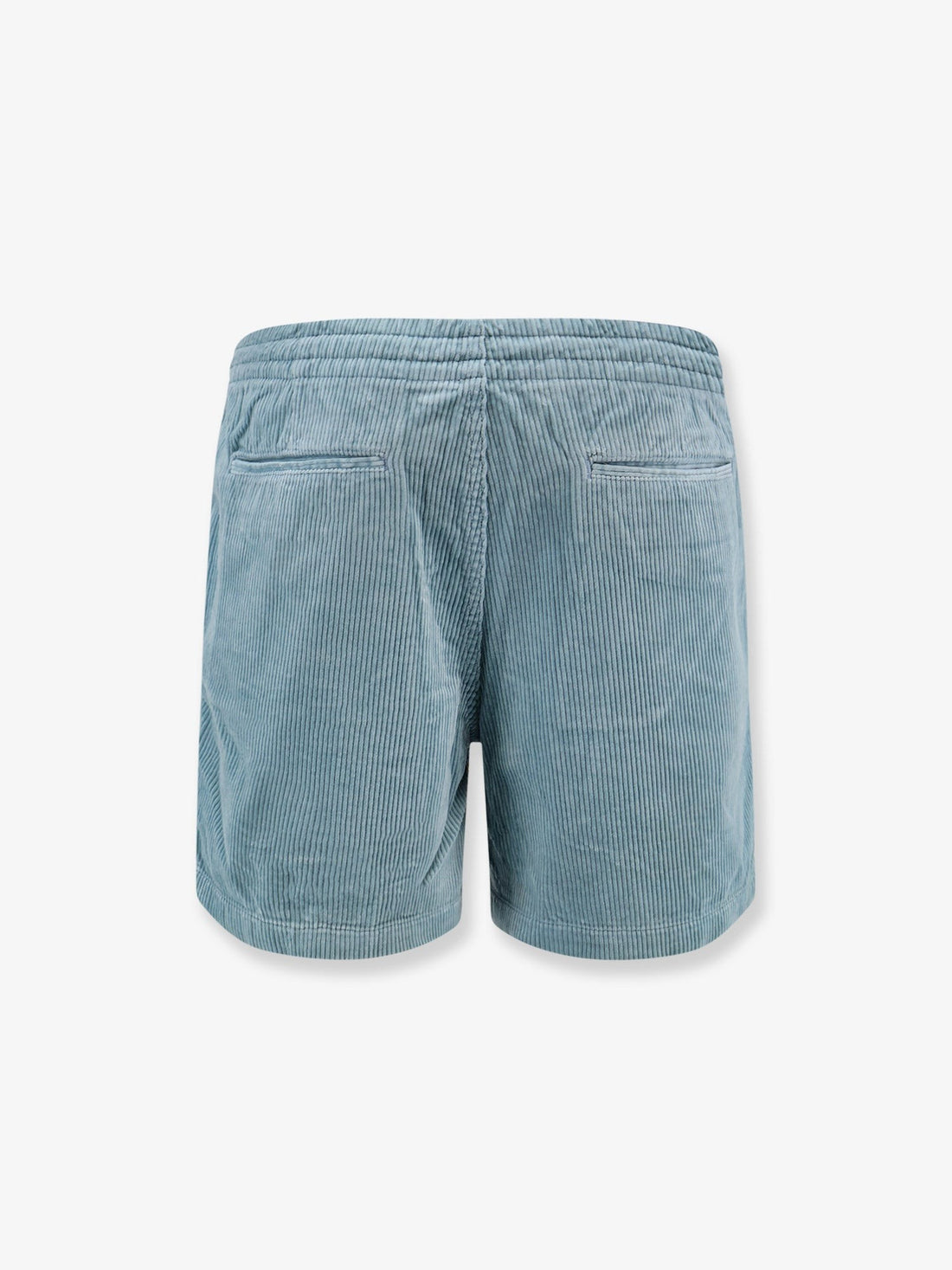 Corduroy bermuda shorts with logo embroidery