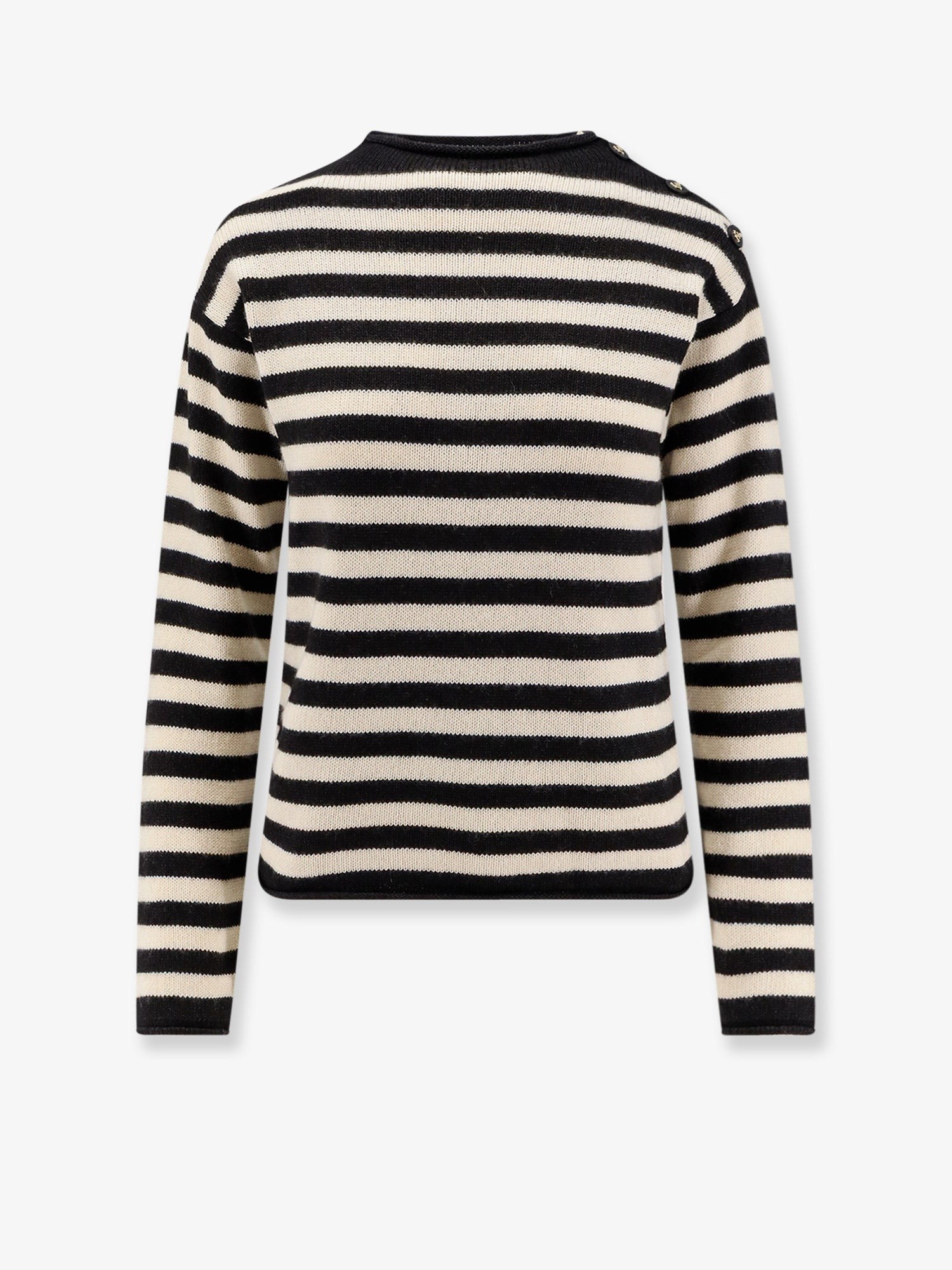 Cotton and cashmere striped sweater