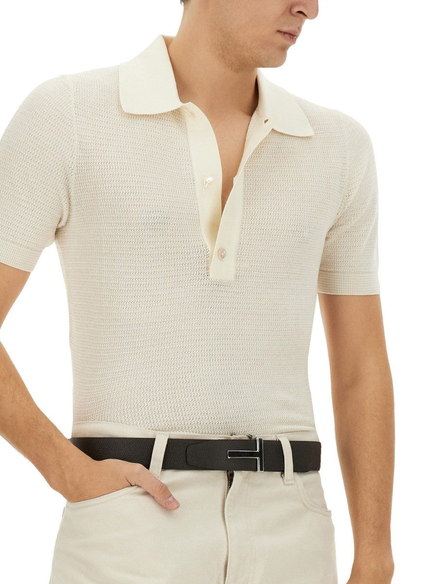 COTTON AND SILK POLO SHIRT