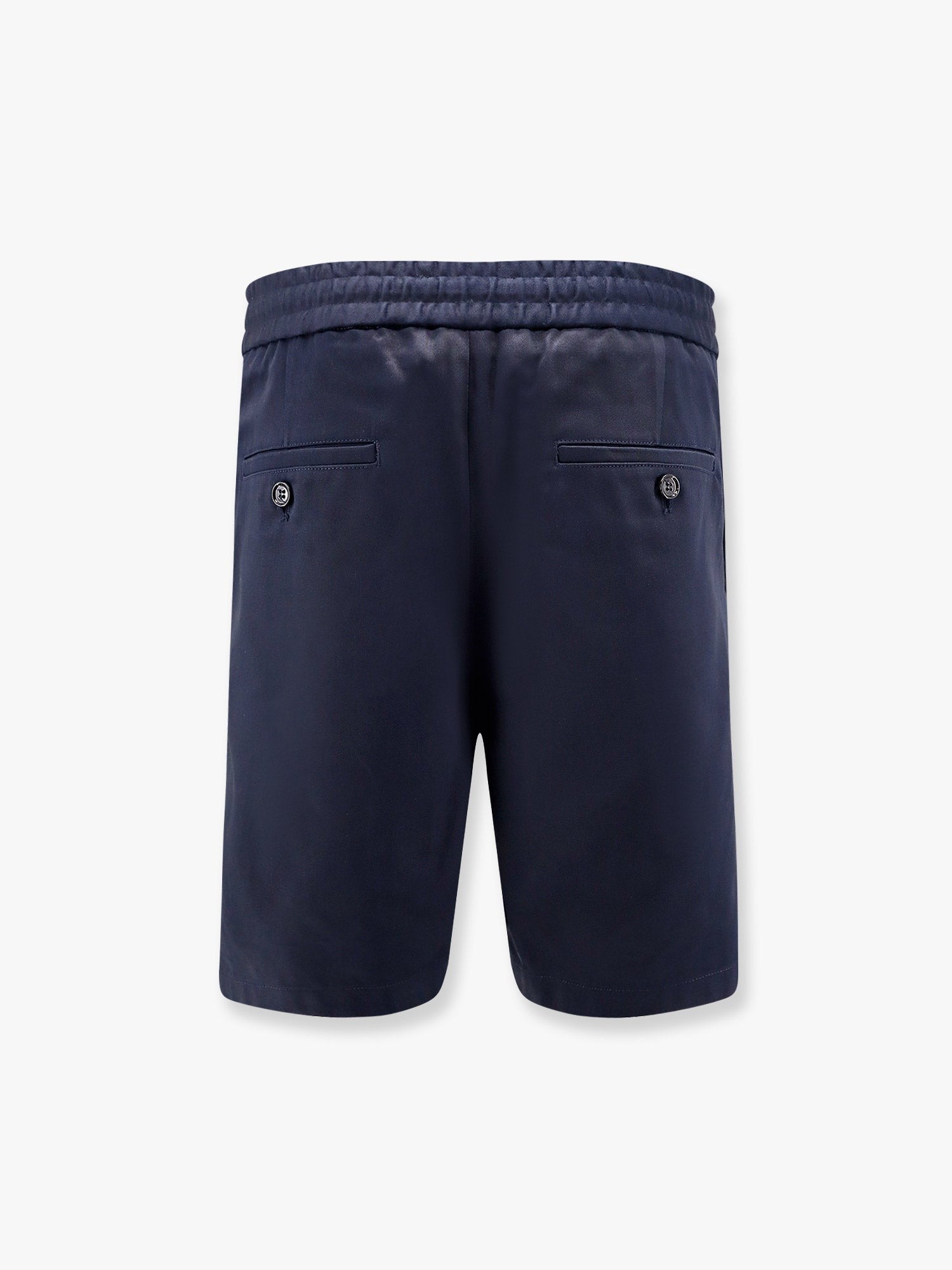 Cotton bermuda shorts with elastic detail