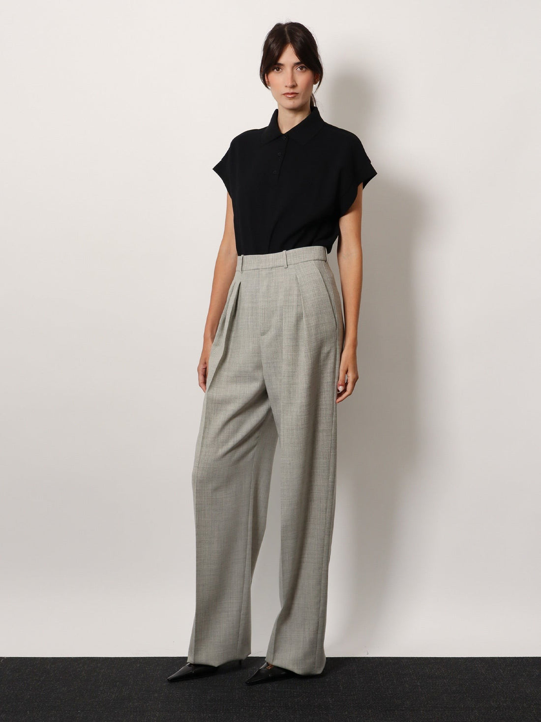 Cotton blend polo shirt with logo