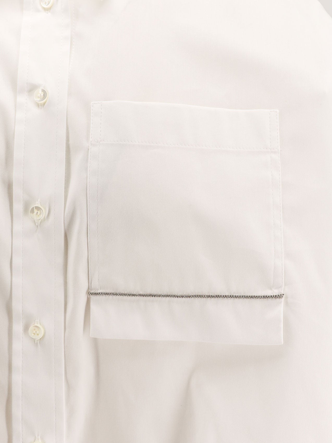 Cotton blend shirt with Monili detail