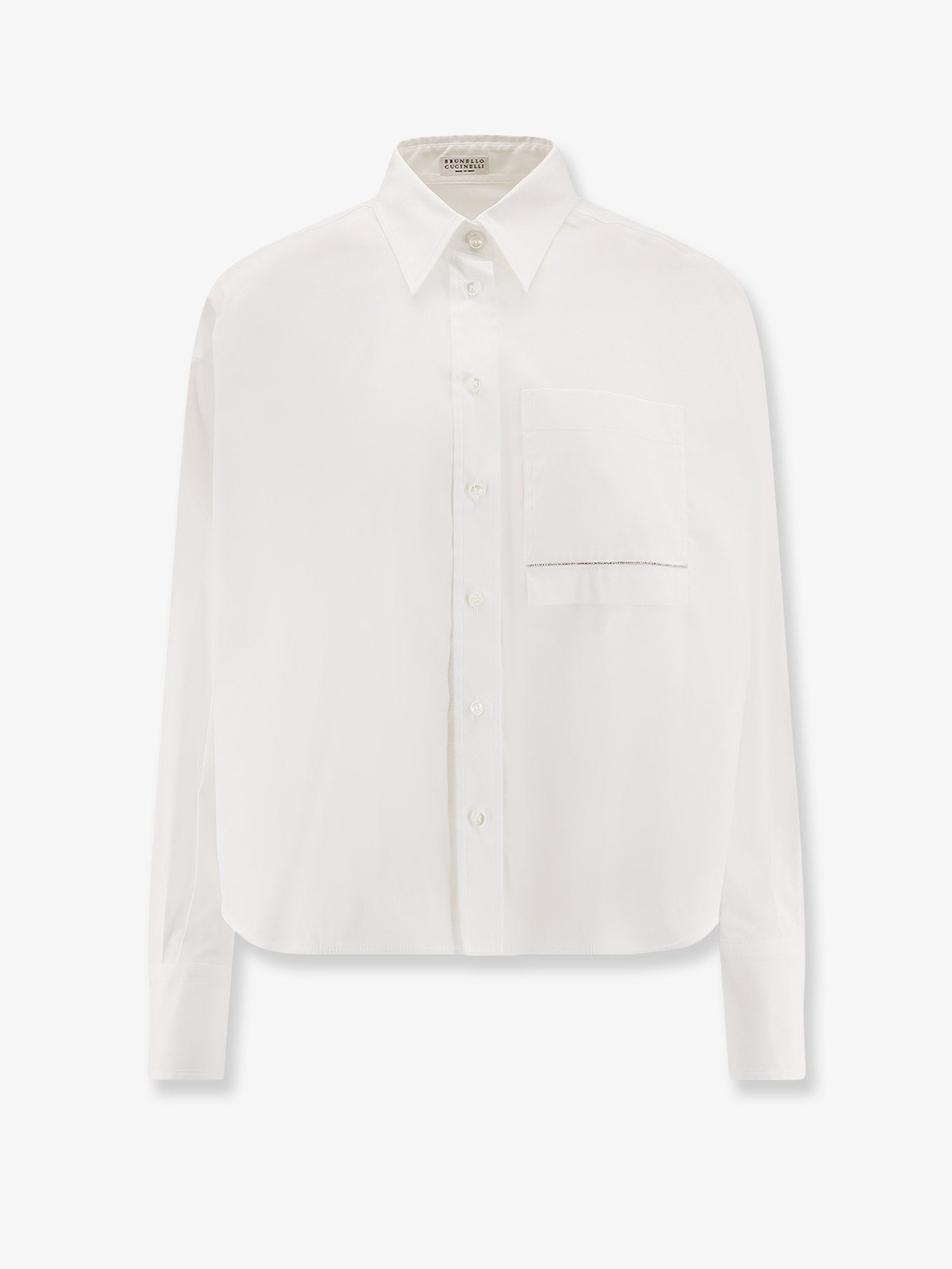 Cotton blend shirt with Monili detail