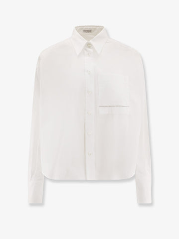 Cotton blend shirt with Monili detail