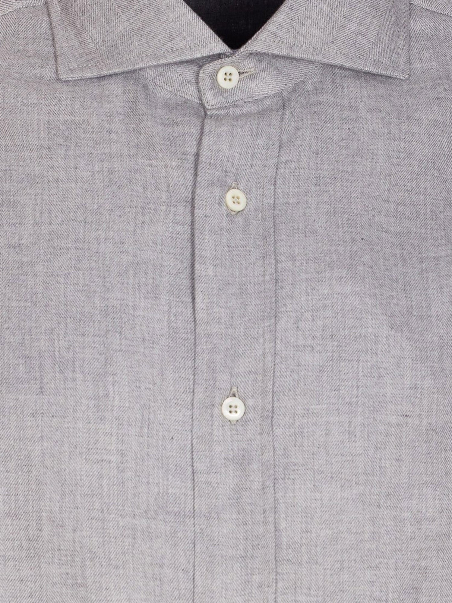 Cotton blend slim fit shirt