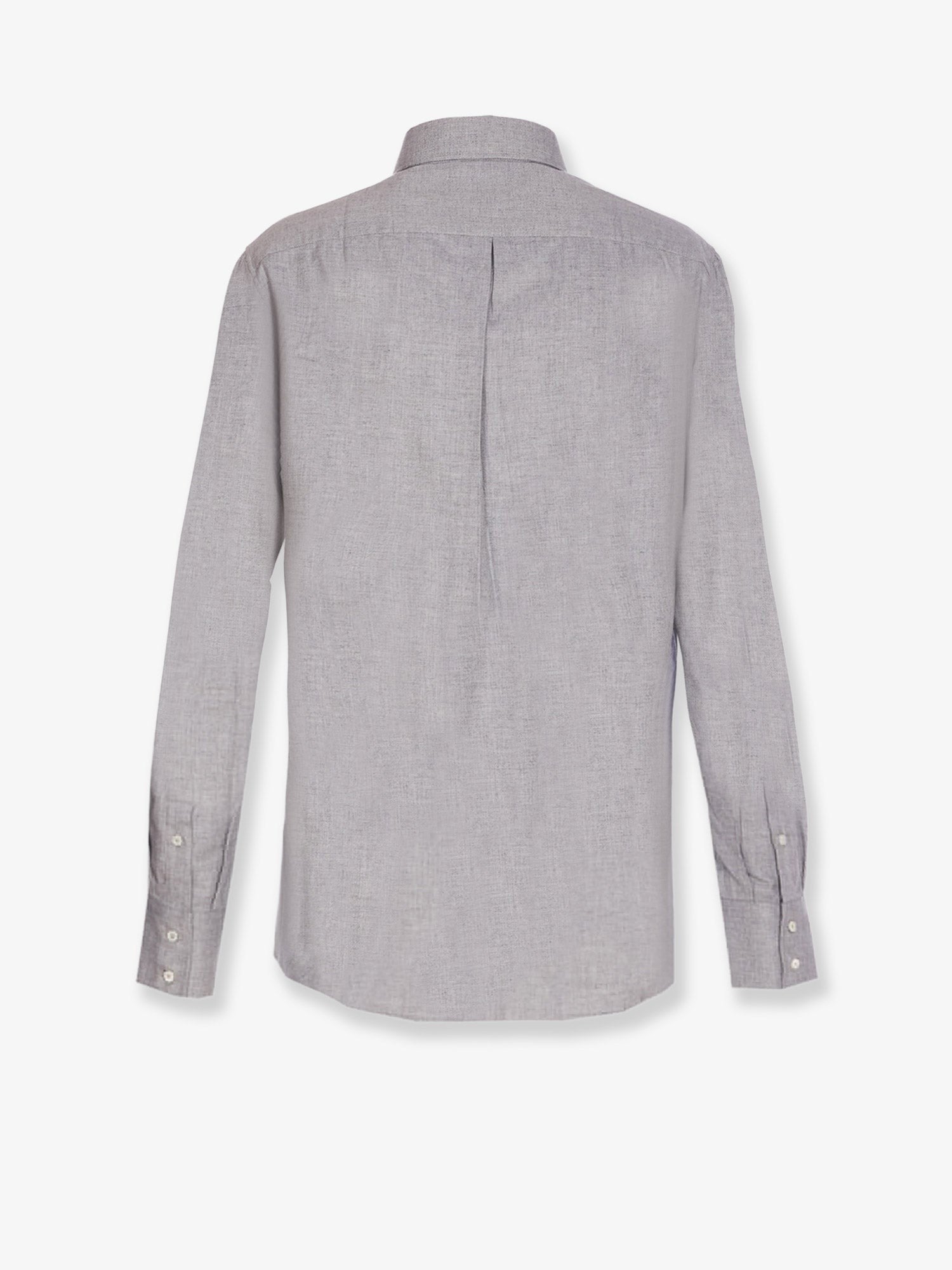 Cotton blend slim fit shirt