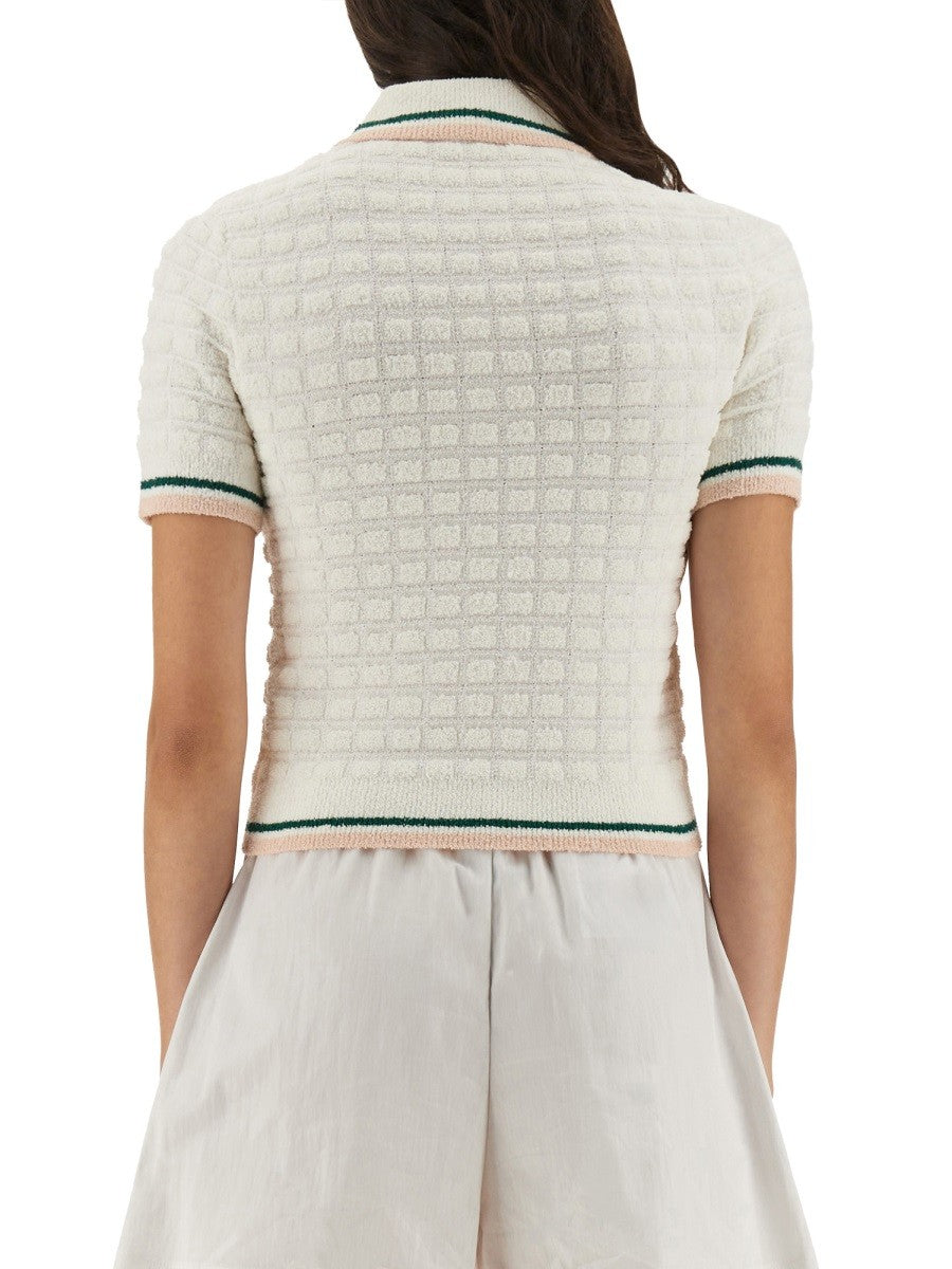 COTTON BOUCLÉ POLO SHIRT