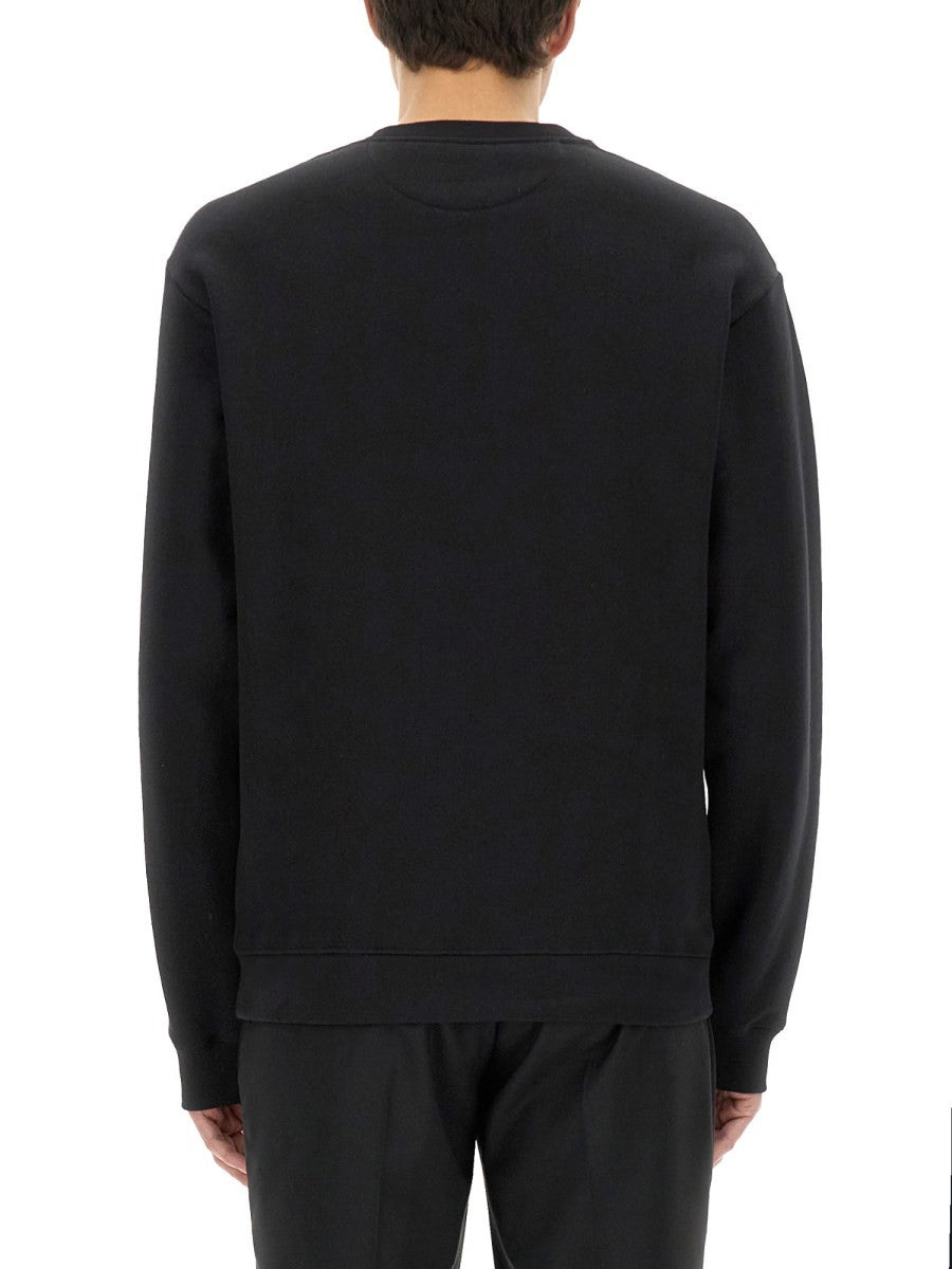 COTTON CREWNECK SWEATSHIRT WITH "CHEZ VALENTINO" PATCH