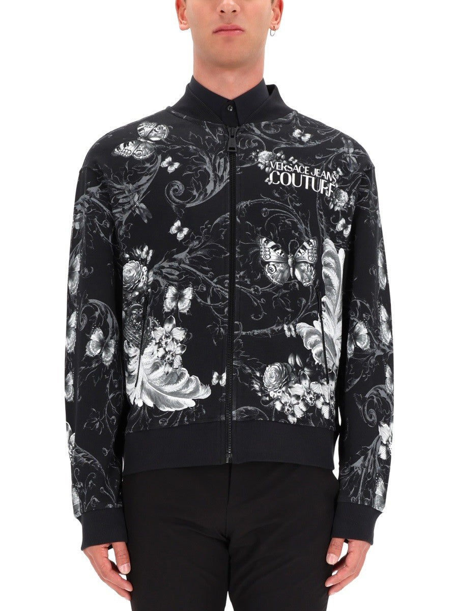 COTTON FLEECE BOMBER JACKET