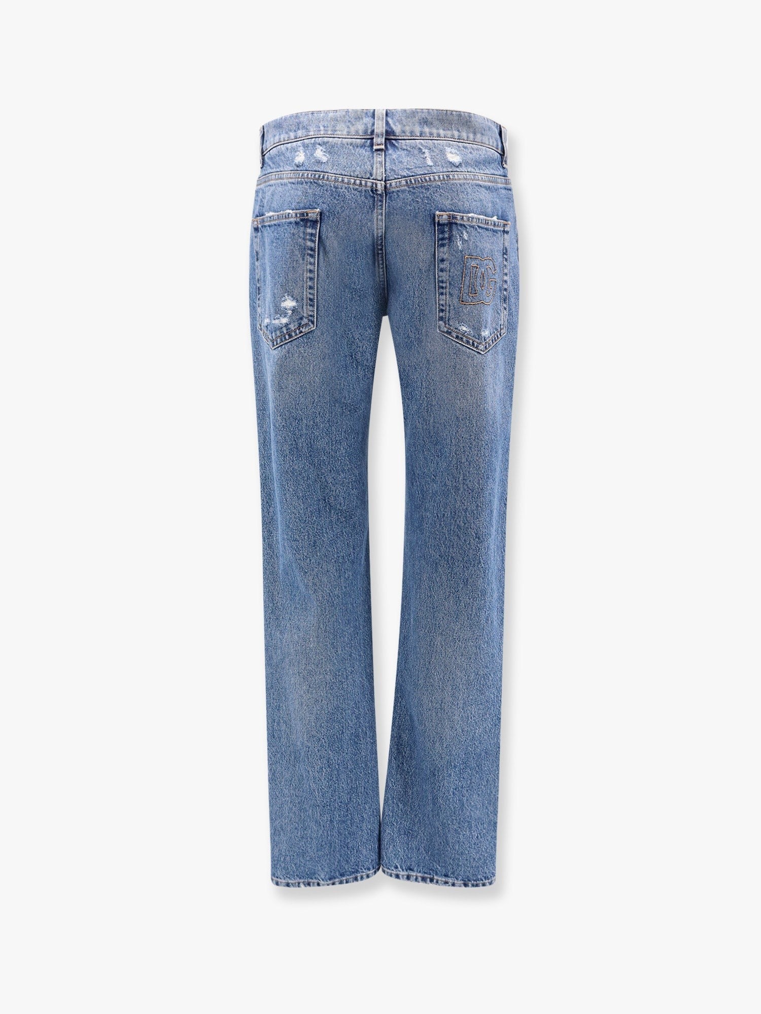 Cotton jeans with rippings detail