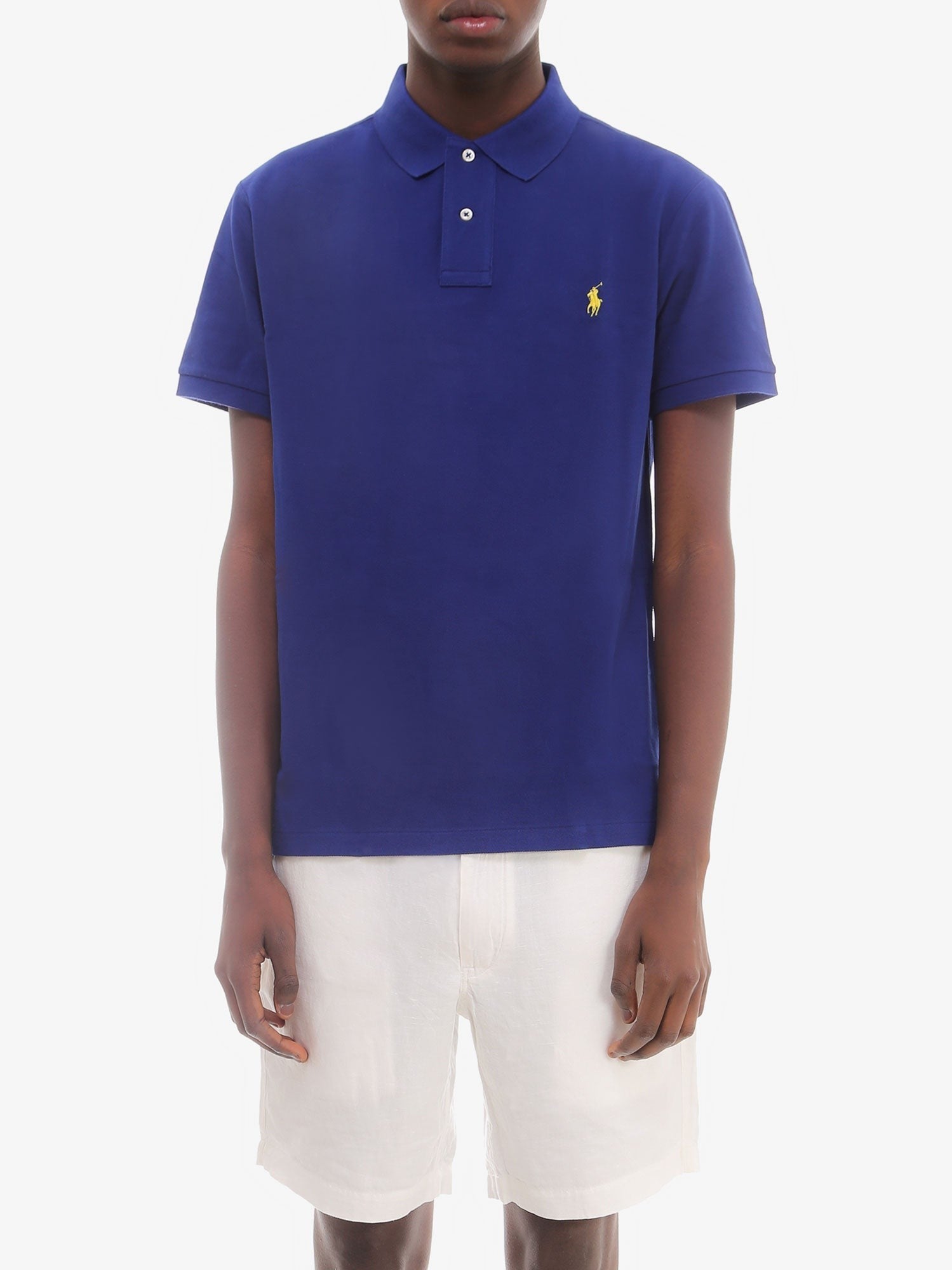 Cotton polo shirt with embroidered logo