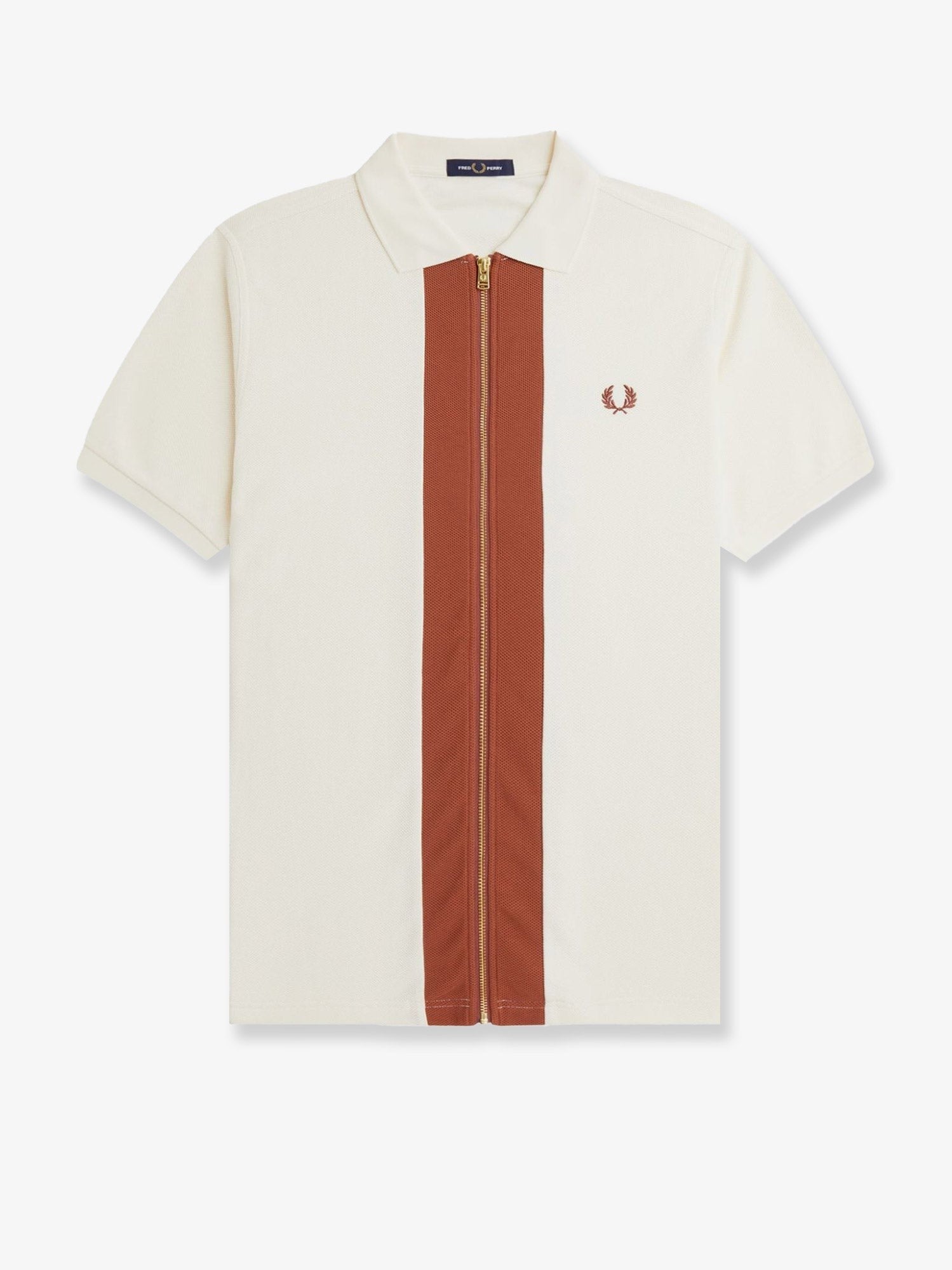 Cotton polo shirt with zip