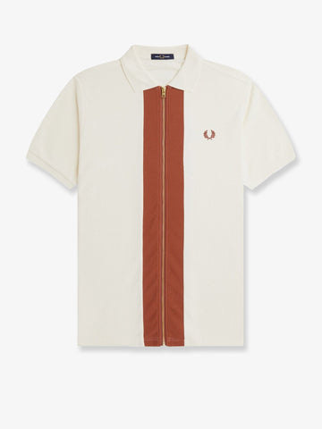 Cotton polo shirt with zip