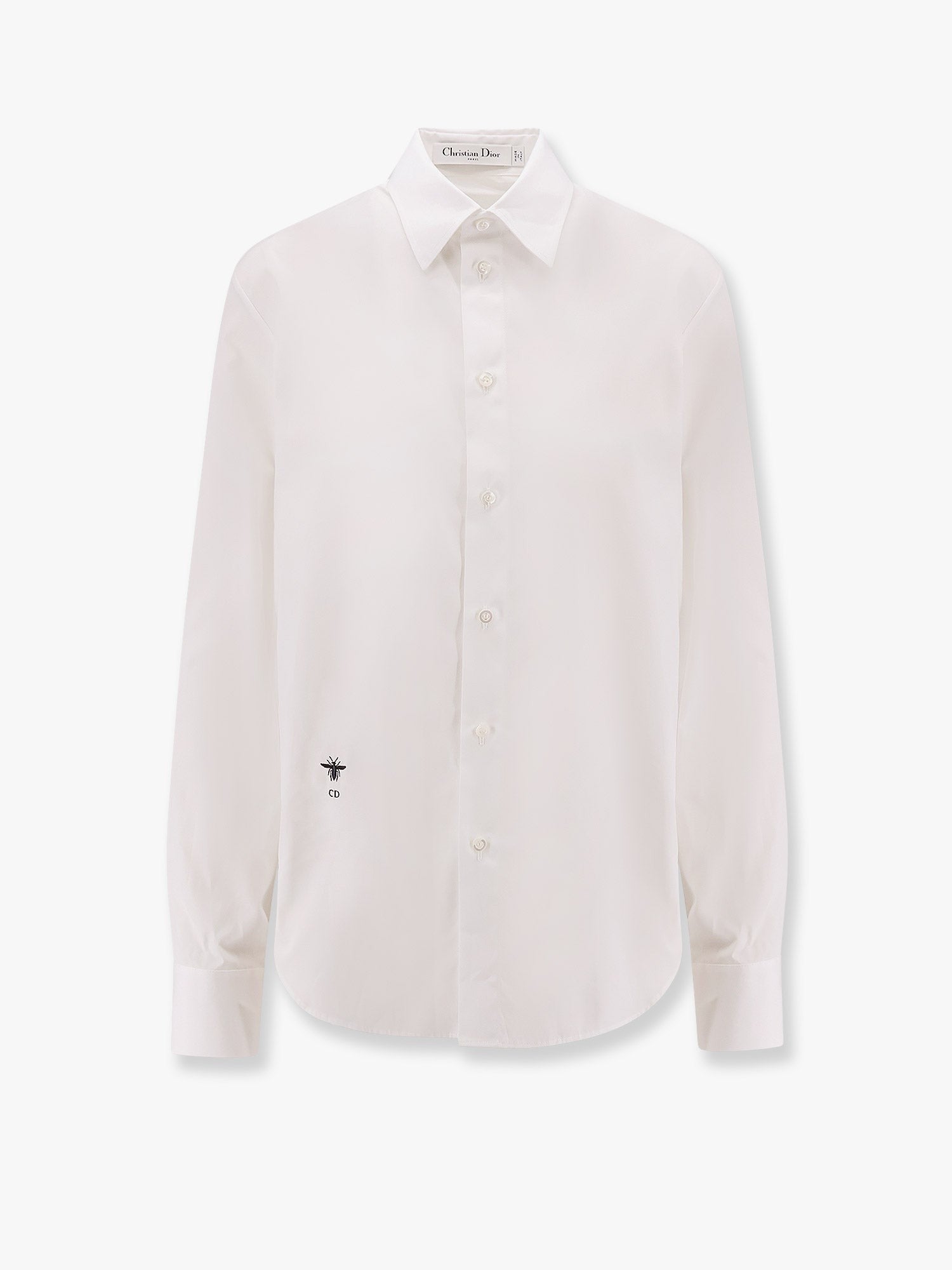 Cotton shirt with Bee and Monogram embroidery