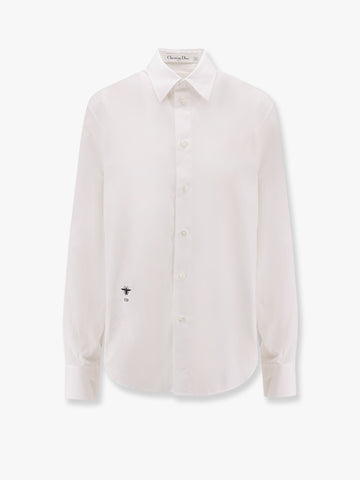 Cotton shirt with Bee and Monogram embroidery