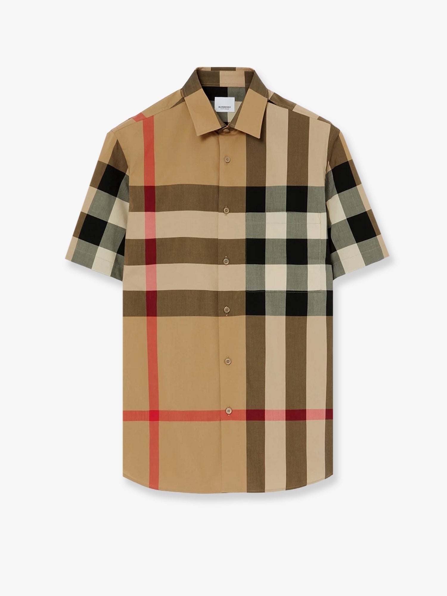 Cotton shirt with check print