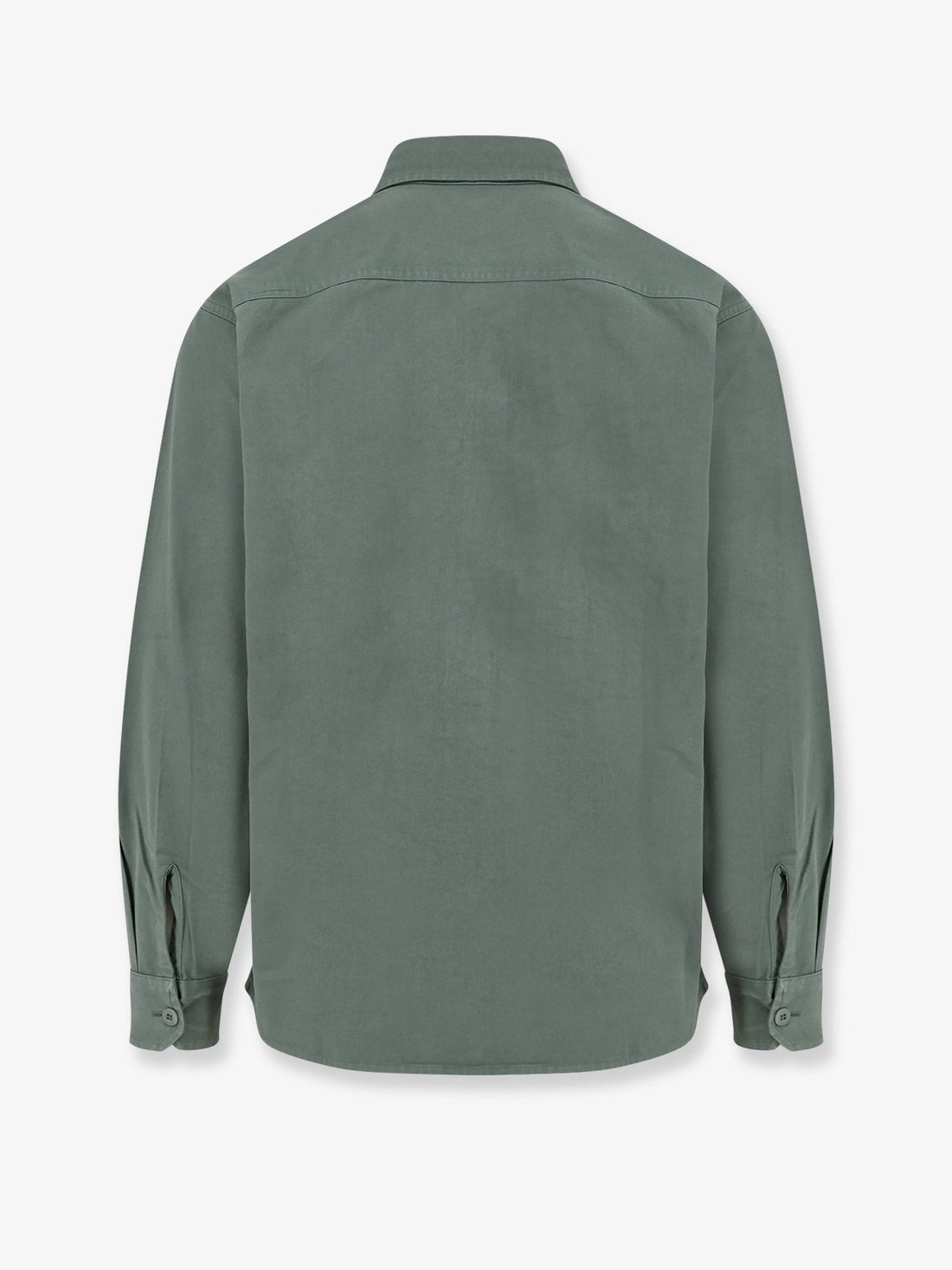 Cotton shirt with logo patch