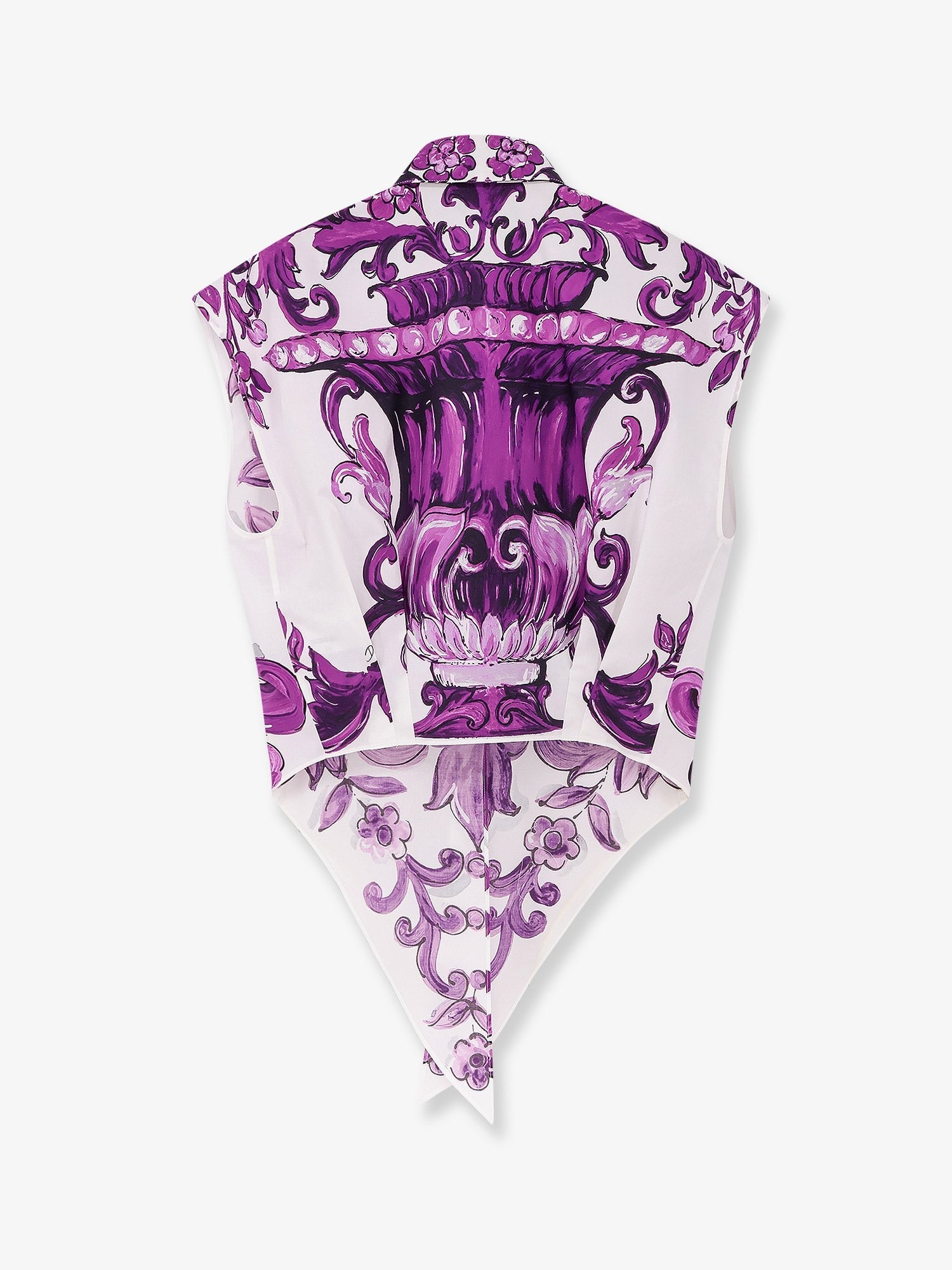 Cotton shirt with Maiolica print