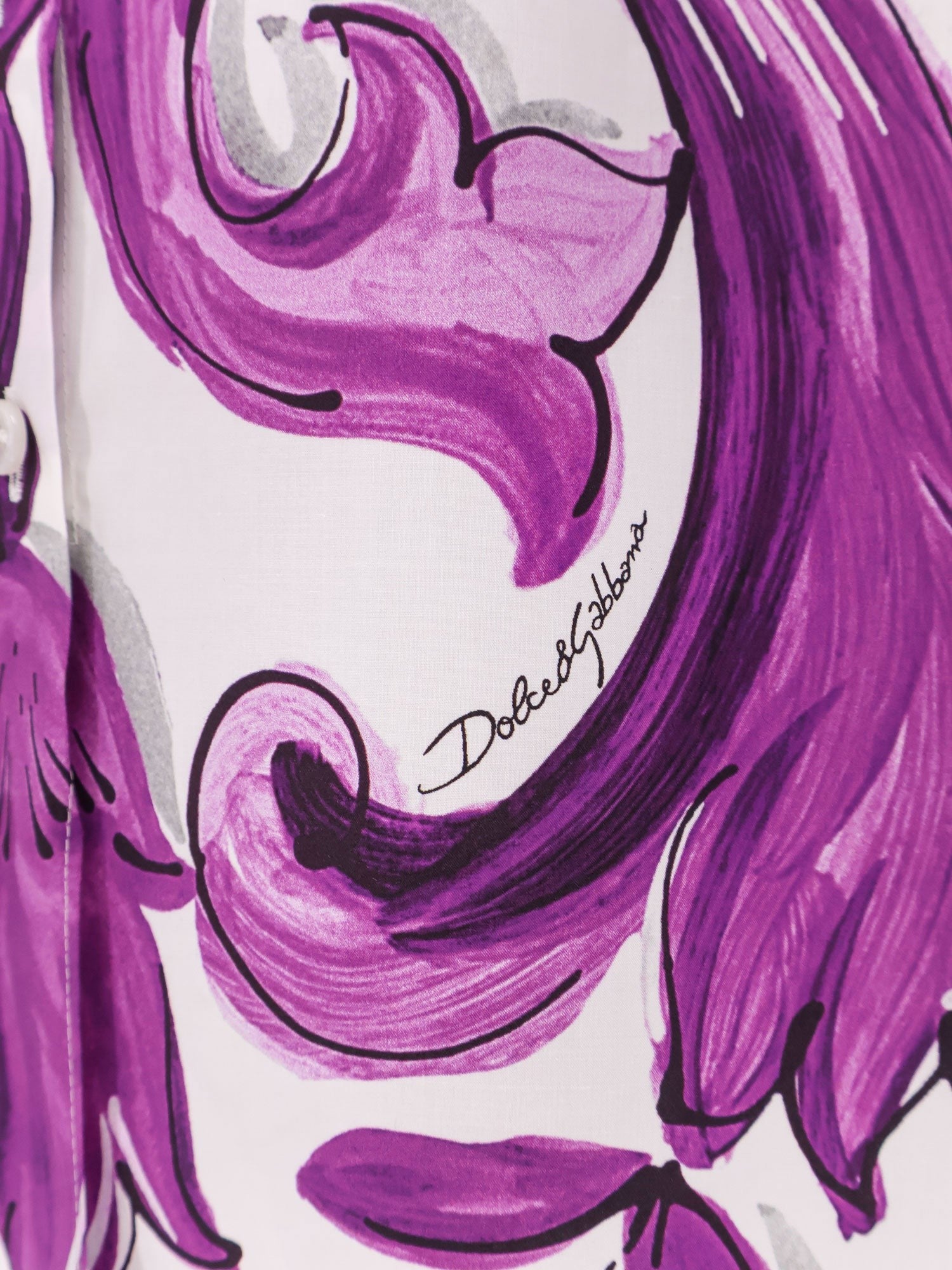 Cotton shirt with Maiolica print