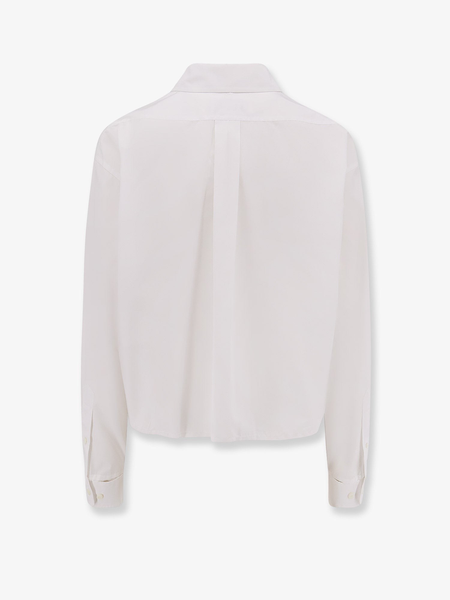 Cotton shirt with Miu Miu embroidery