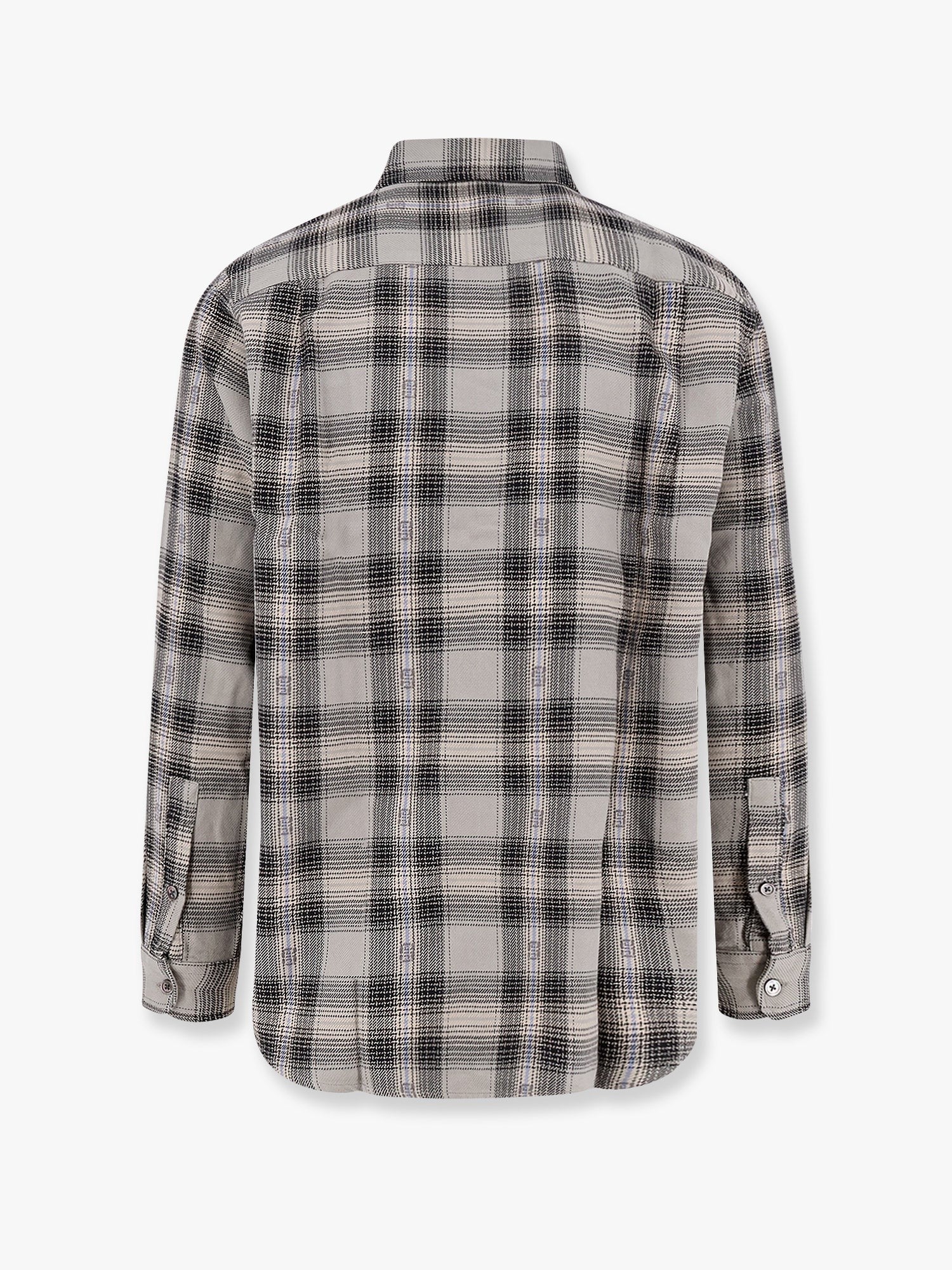 Cotton shirt with plaid motif
