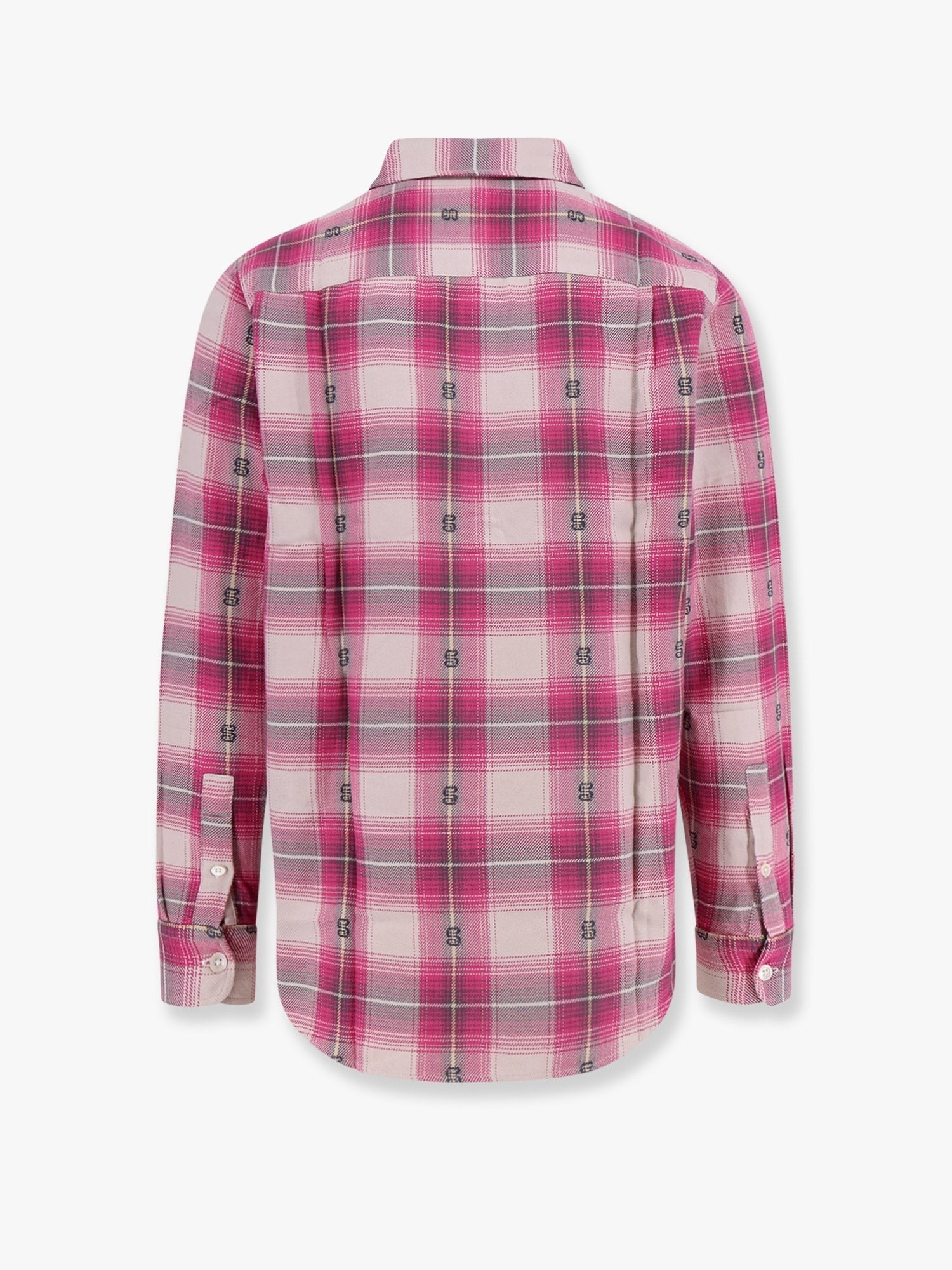 Cotton shirt with plaid motif