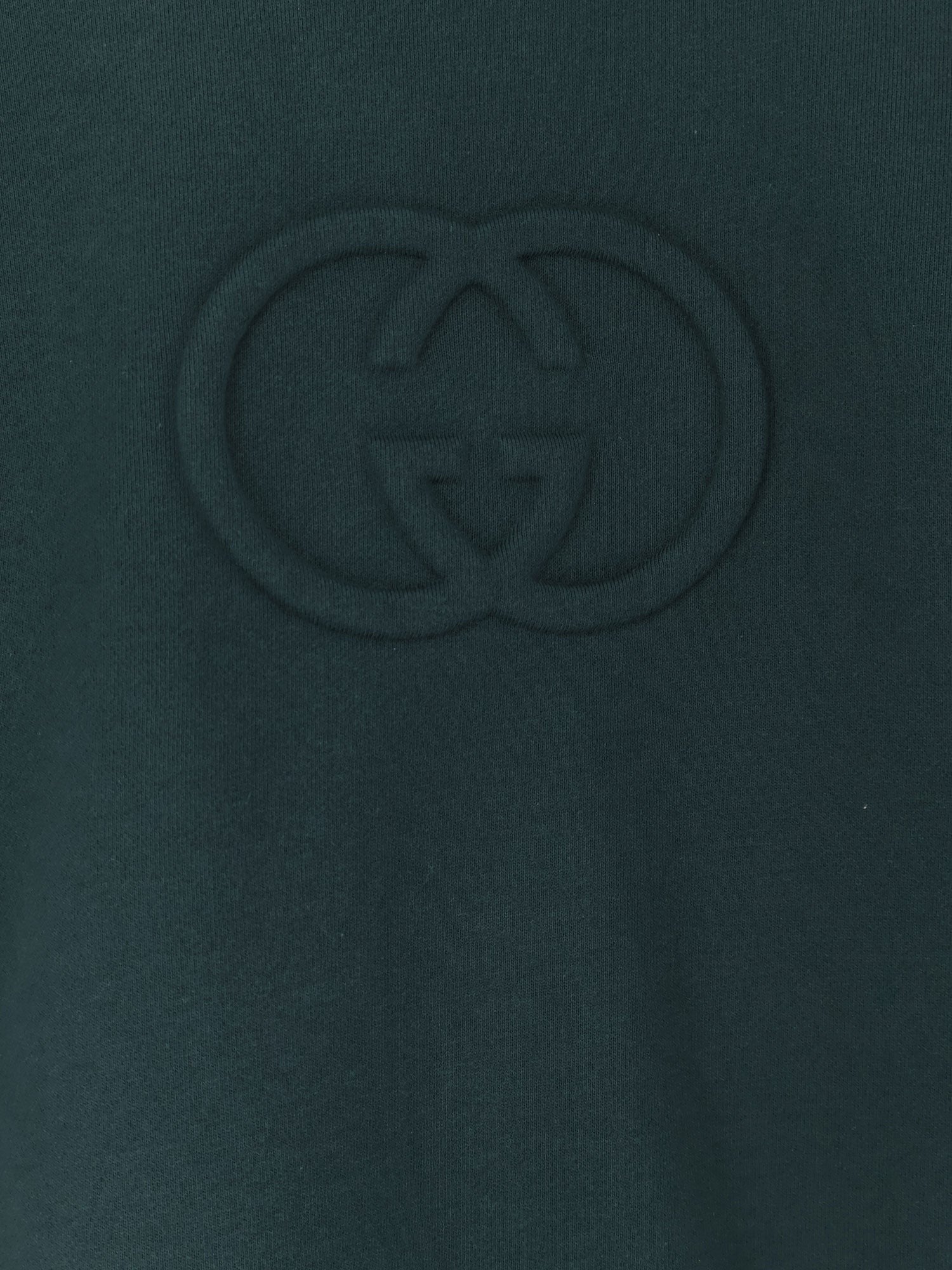 Cotton sweatshirt with GG Incrocio detail