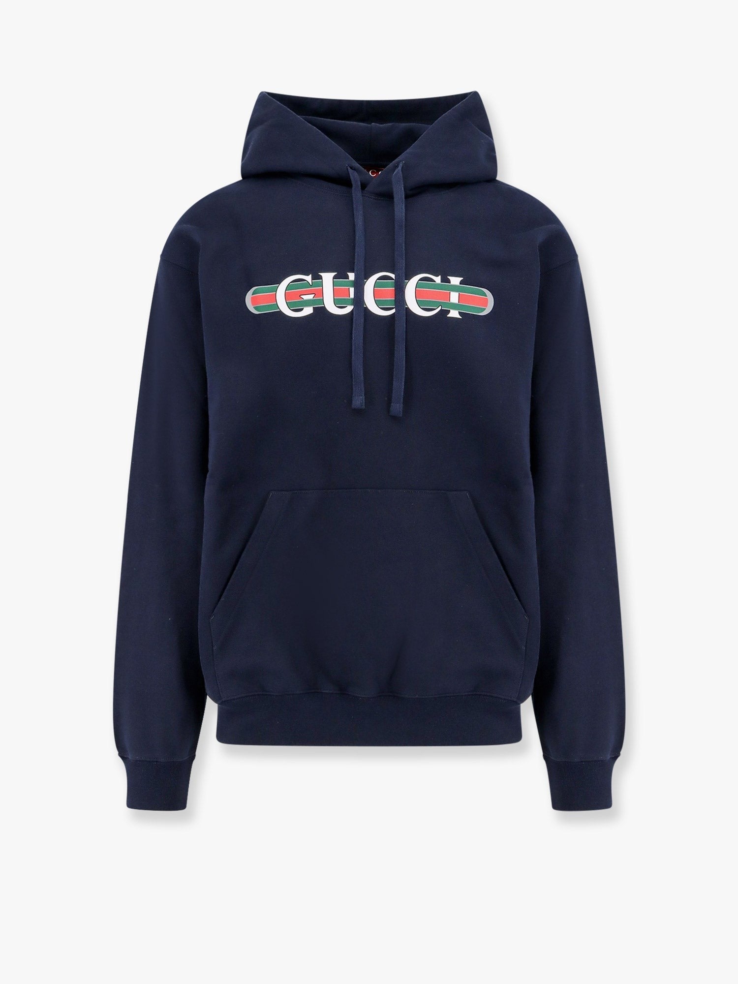 Cotton sweatshirt with gucci web print