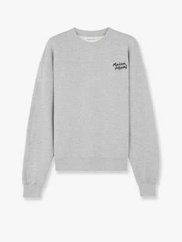 Cotton sweatshirt with lettering logo