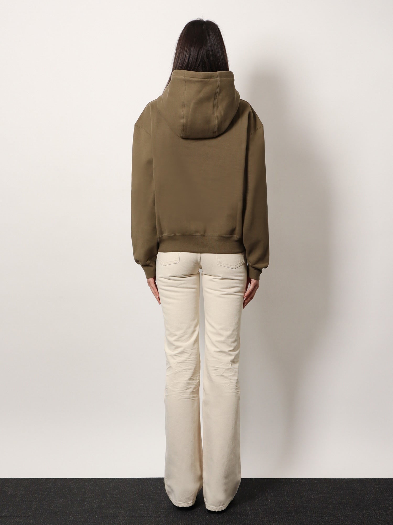 Cotton sweatshirt with logo embroidery