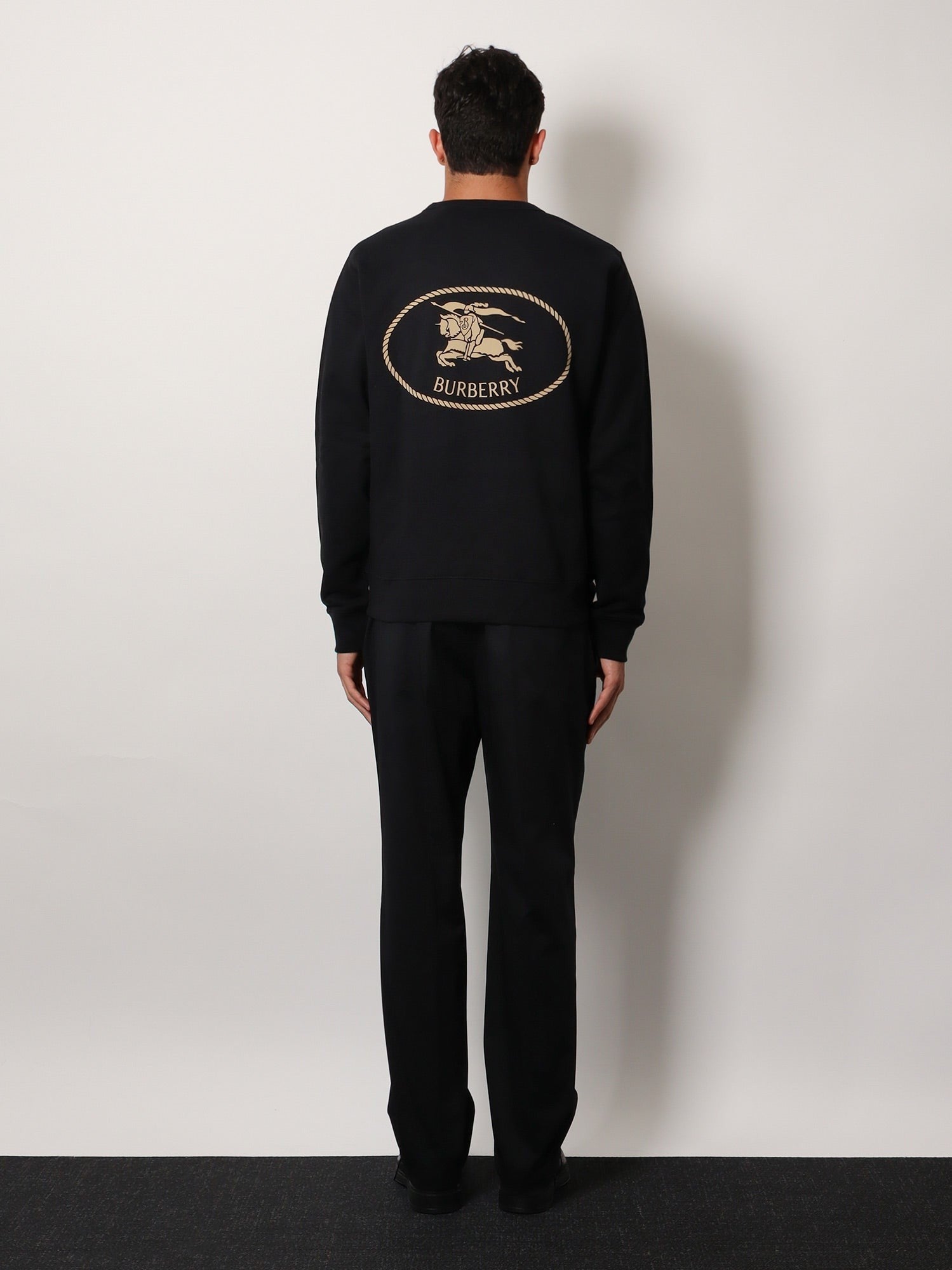 Cotton sweatshirt with logo embroidery