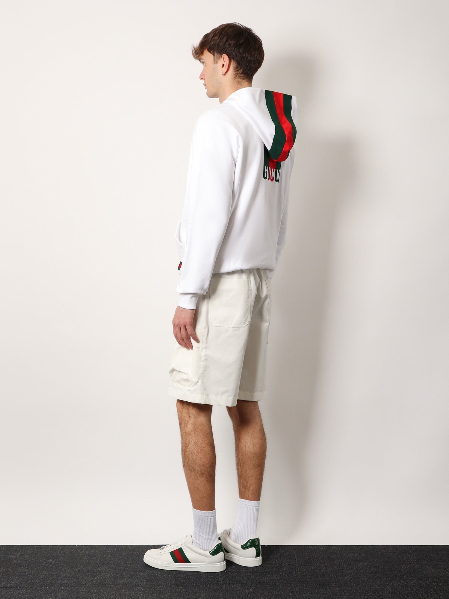 Cotton sweatshirt with logo on the back