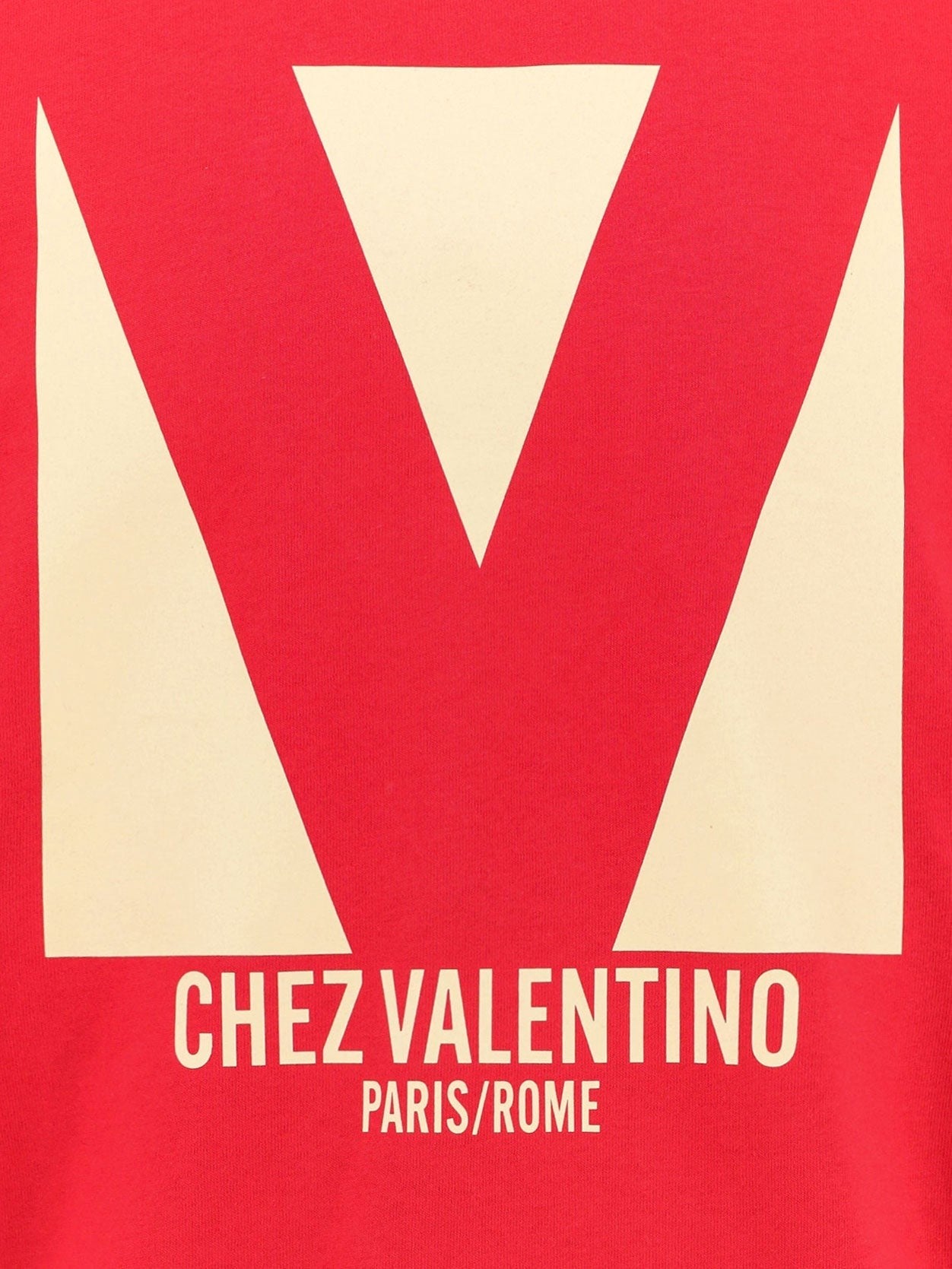 COTTON T-SHIRT WITH "CHEZ VALENTINO" PRINT