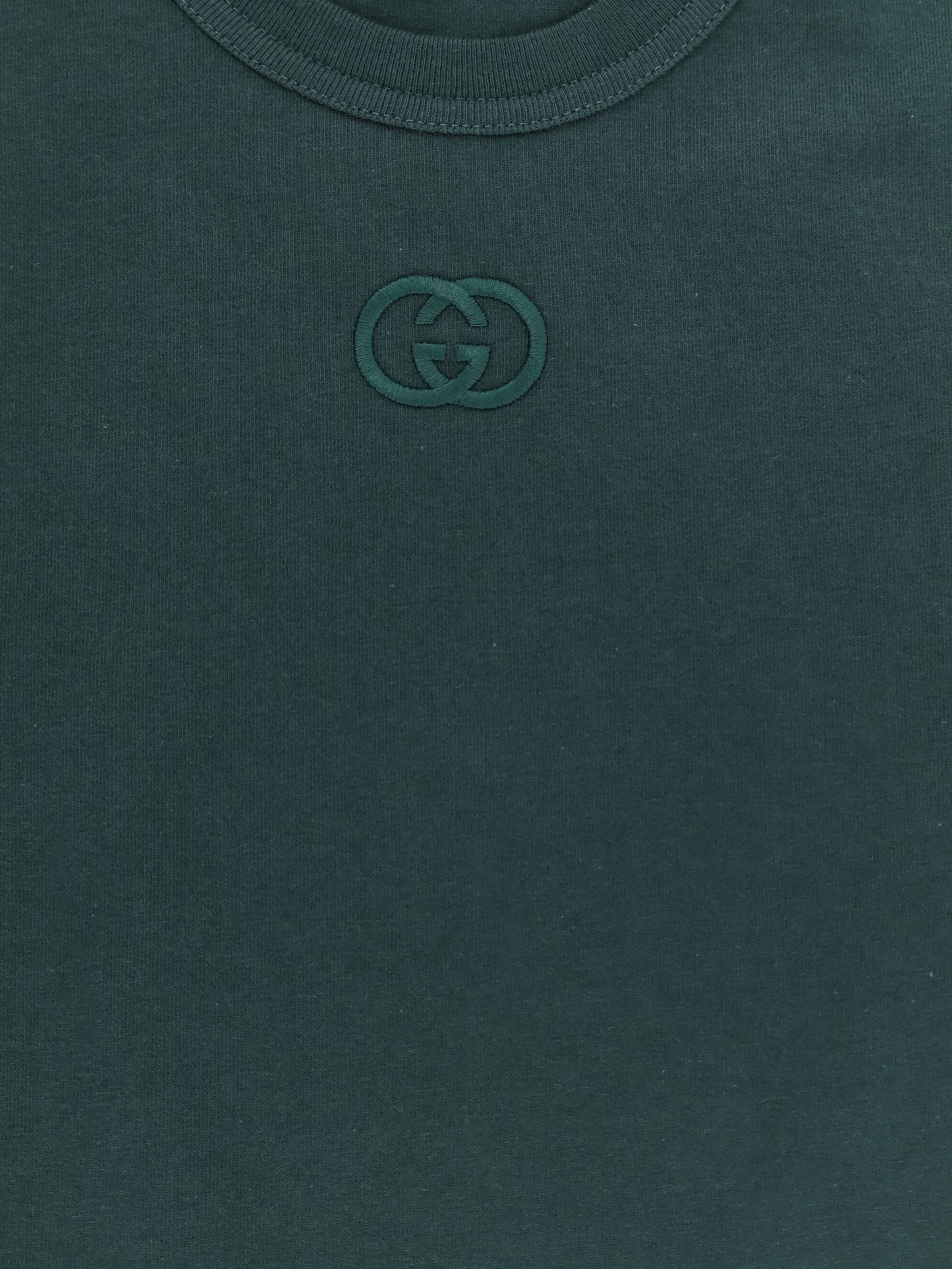 Cotton T-shirt with GG Incrocio logo detail