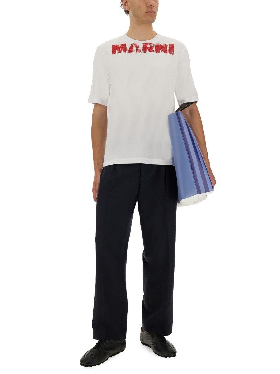 COTTON T-SHIRT WITH MAXI PRINT